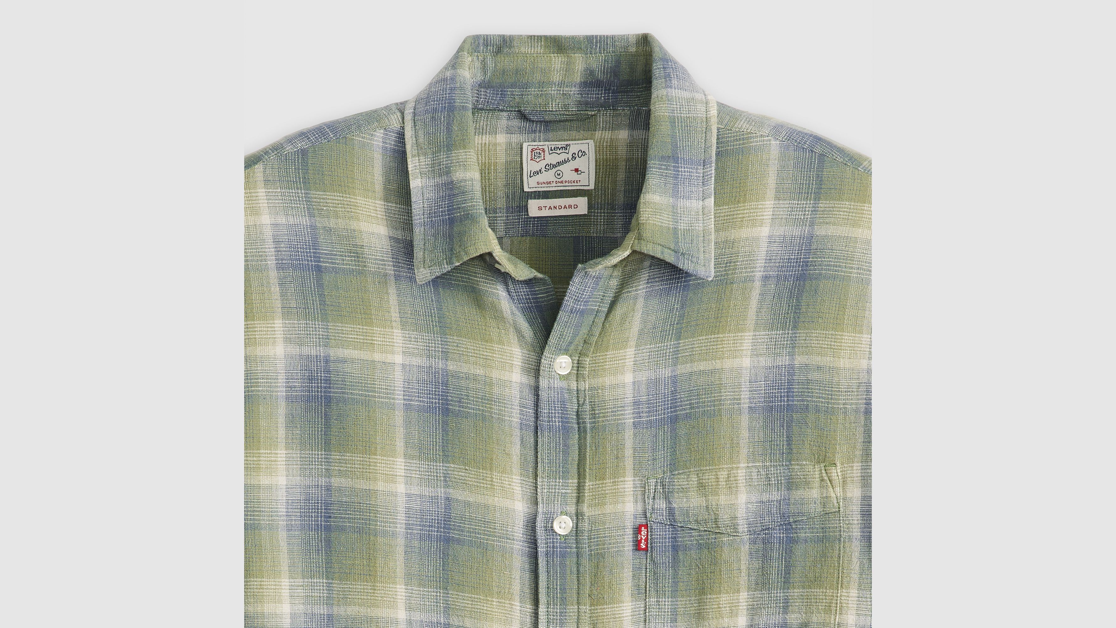 Sunset One Pocket Cotton Linen Standard Fit Shirt 6