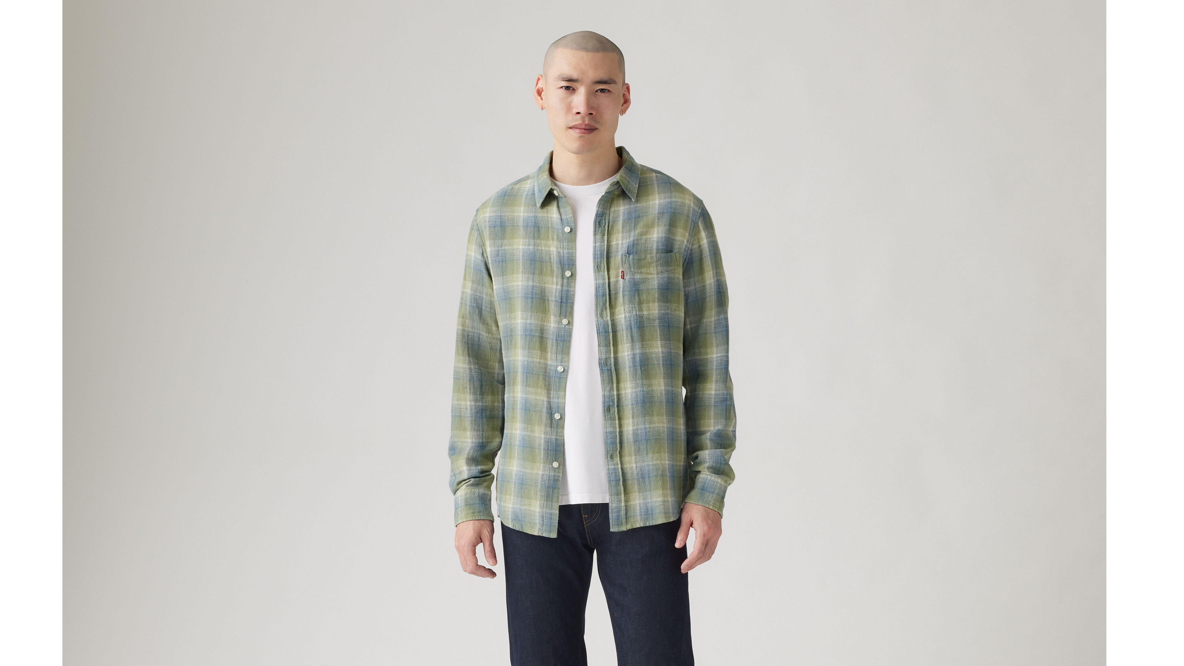 Sunset One Pocket Cotton Linen Standard Fit Shirt 2