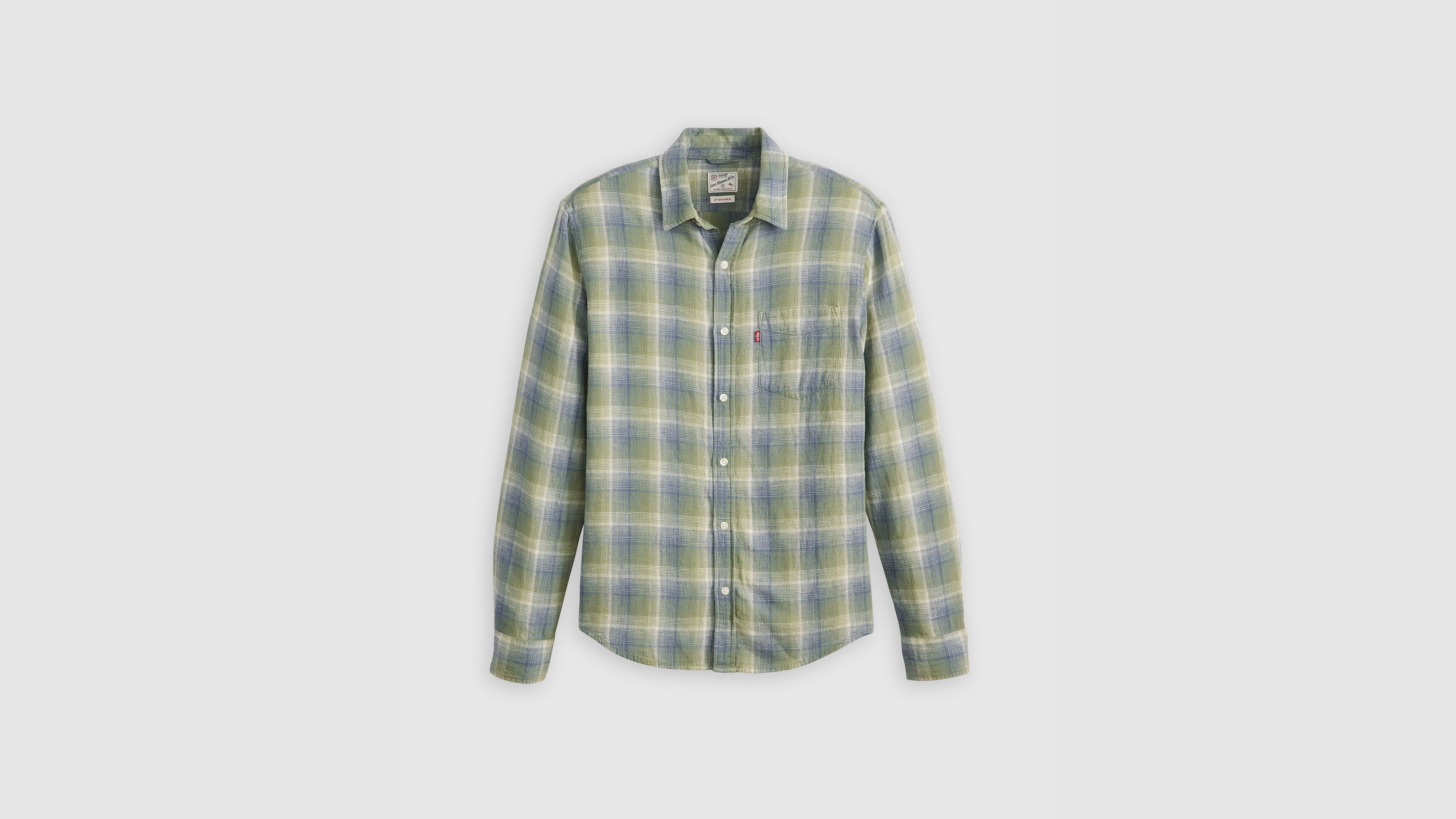 Sunset One Pocket Cotton Linen Standard Fit Shirt 5