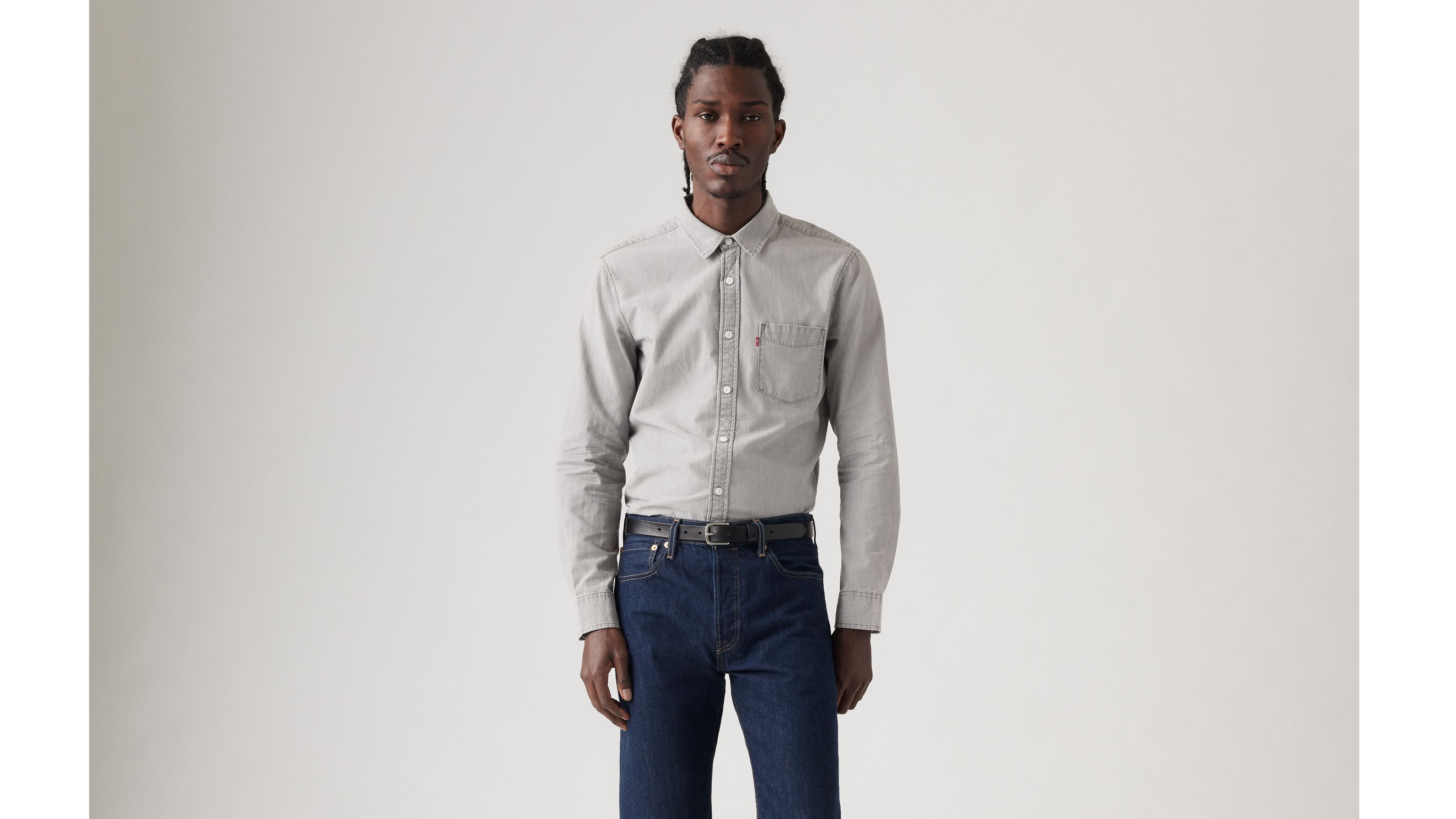 【WASEW】CHECK ONE SHIRT トワイライトグレー　Lサイズ Classic One Pocket Standard Fit Shirt - Grey | Levi's® US