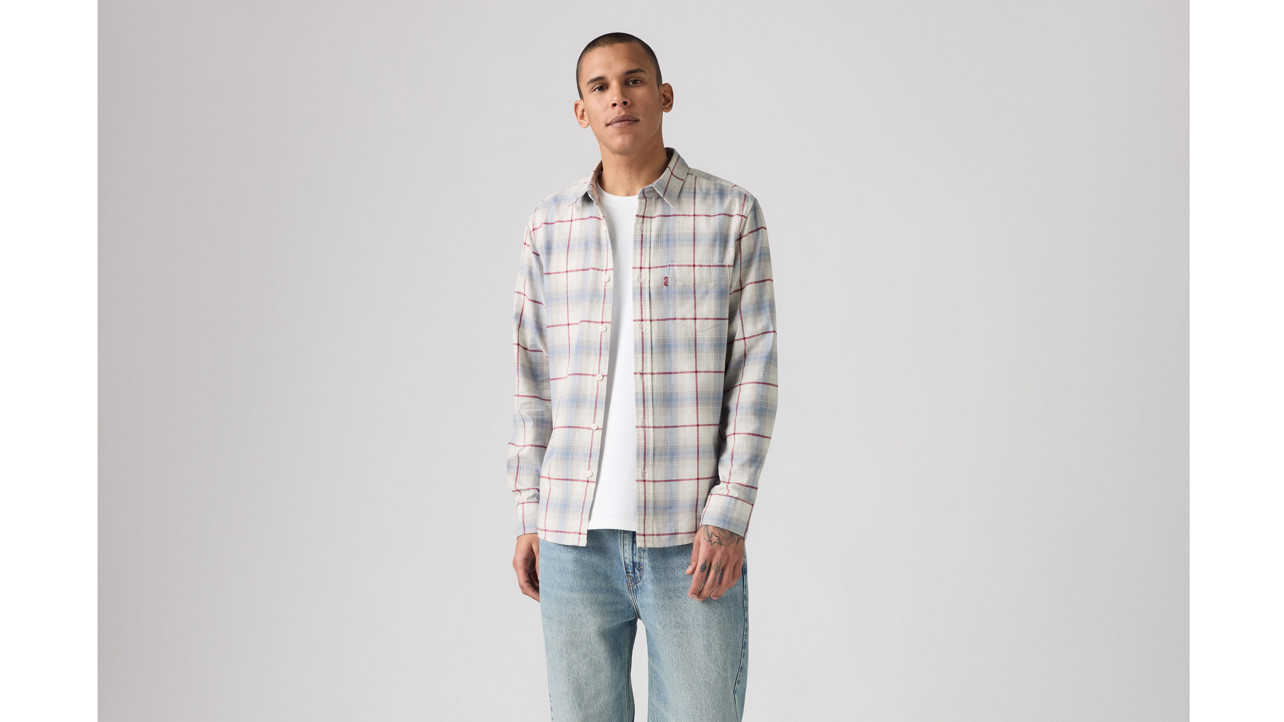 Classic One Pocket Standard Fit Flannel Shirt 8