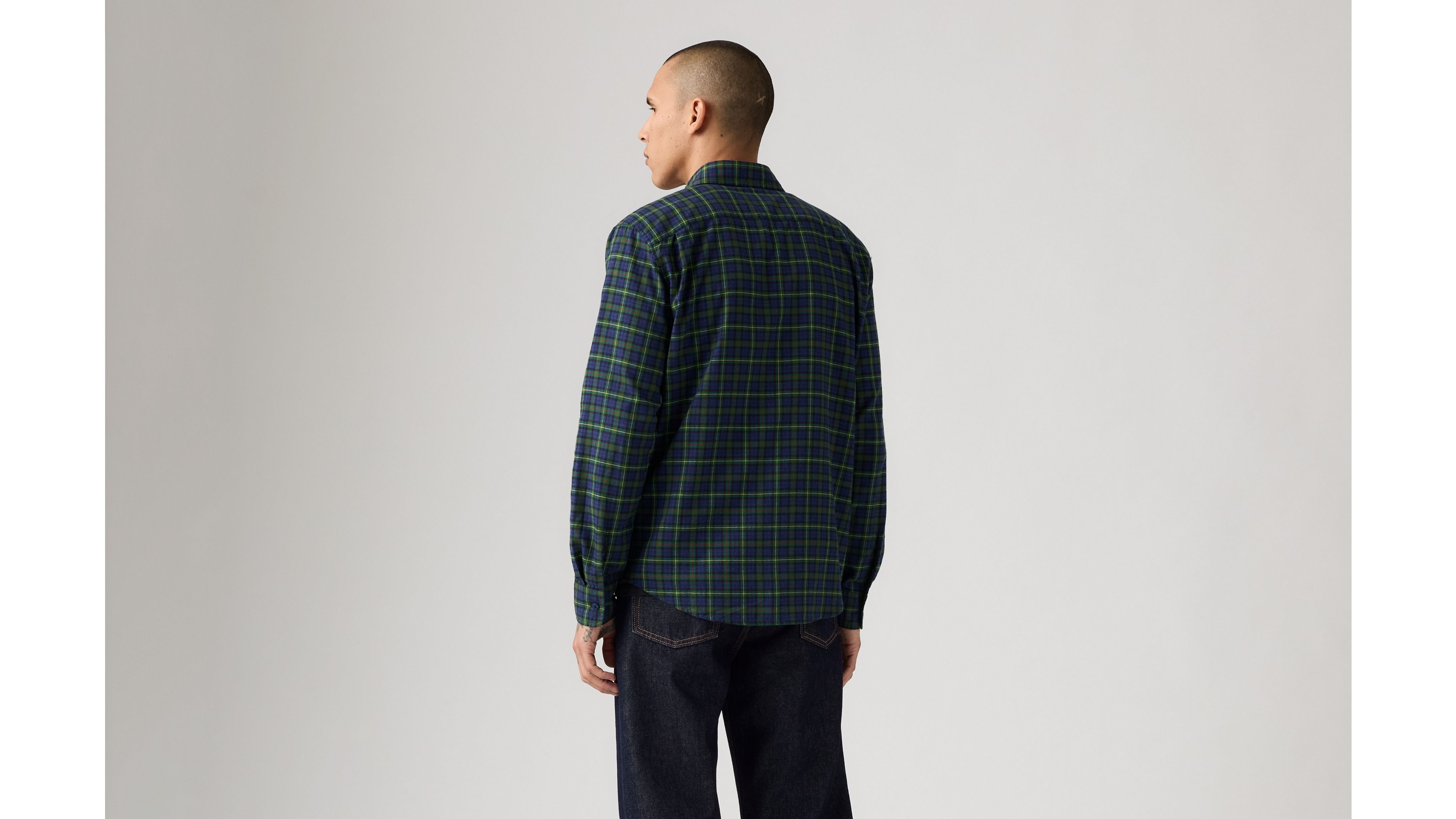 Classic One Pocket Standard Fit Flannel Shirt 3