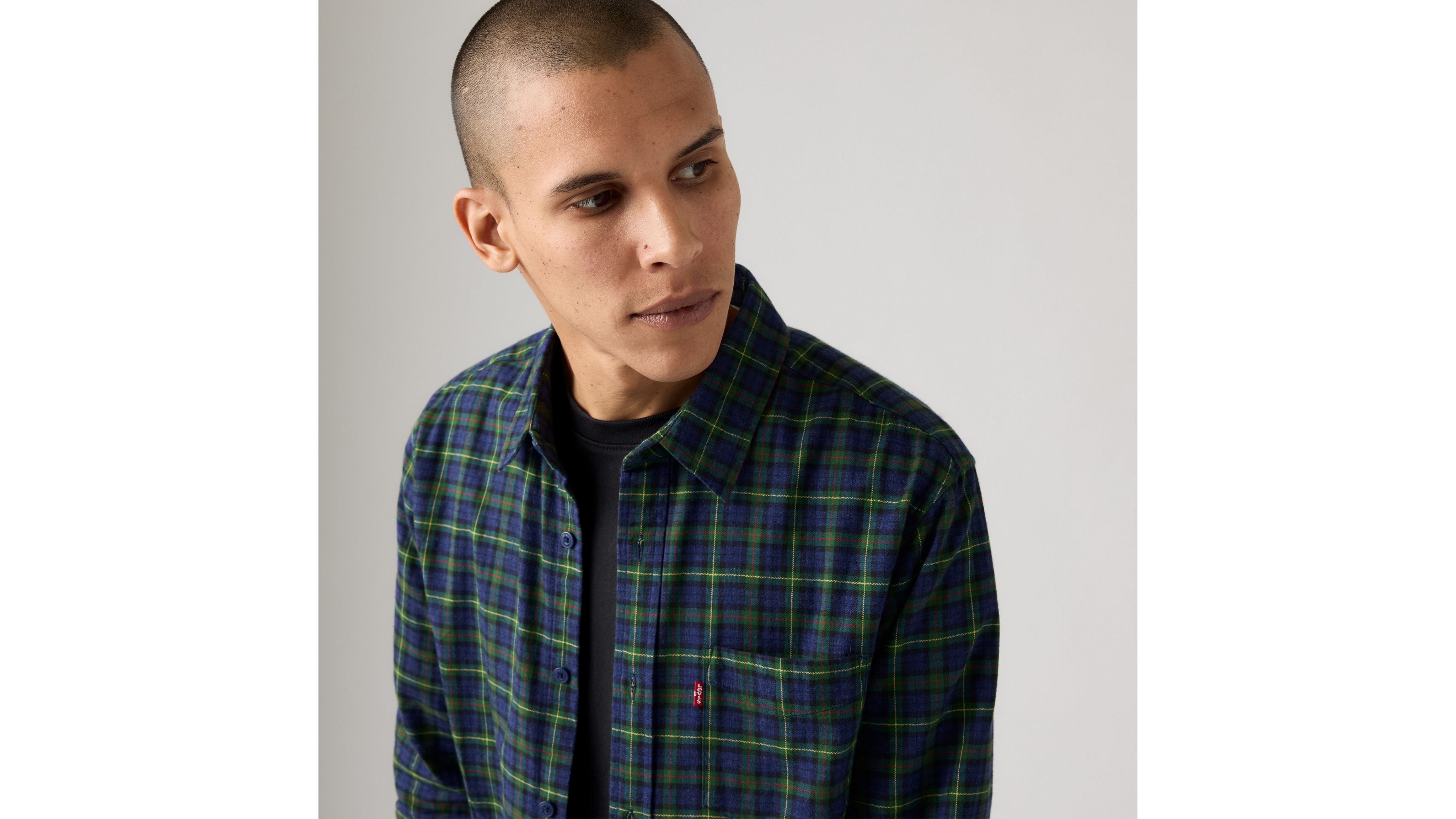 Classic One Pocket Standard Fit Flannel Shirt 4