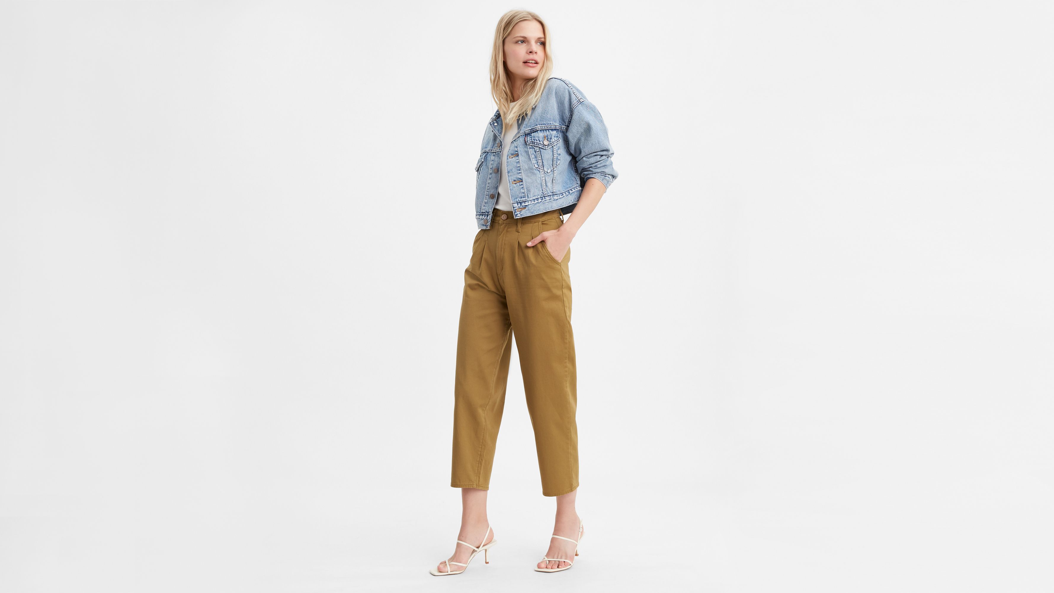 Brown jeans levis womens sale