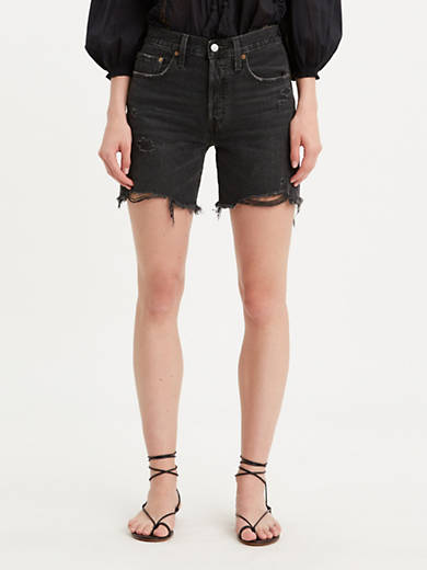 501® Mid Thigh Womens Shorts - Black | Levi's® US