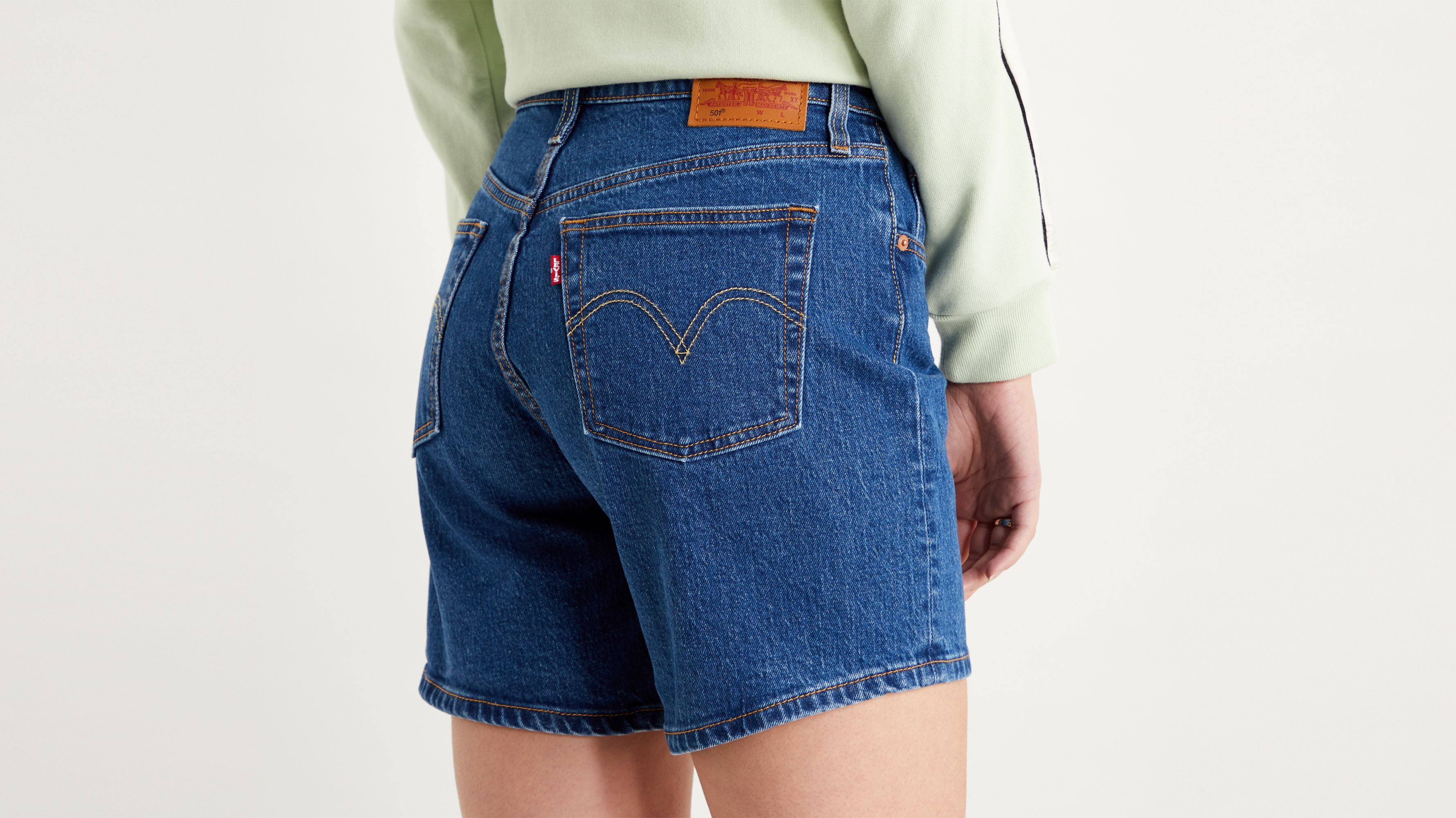 Mid Thigh Patch Shorts