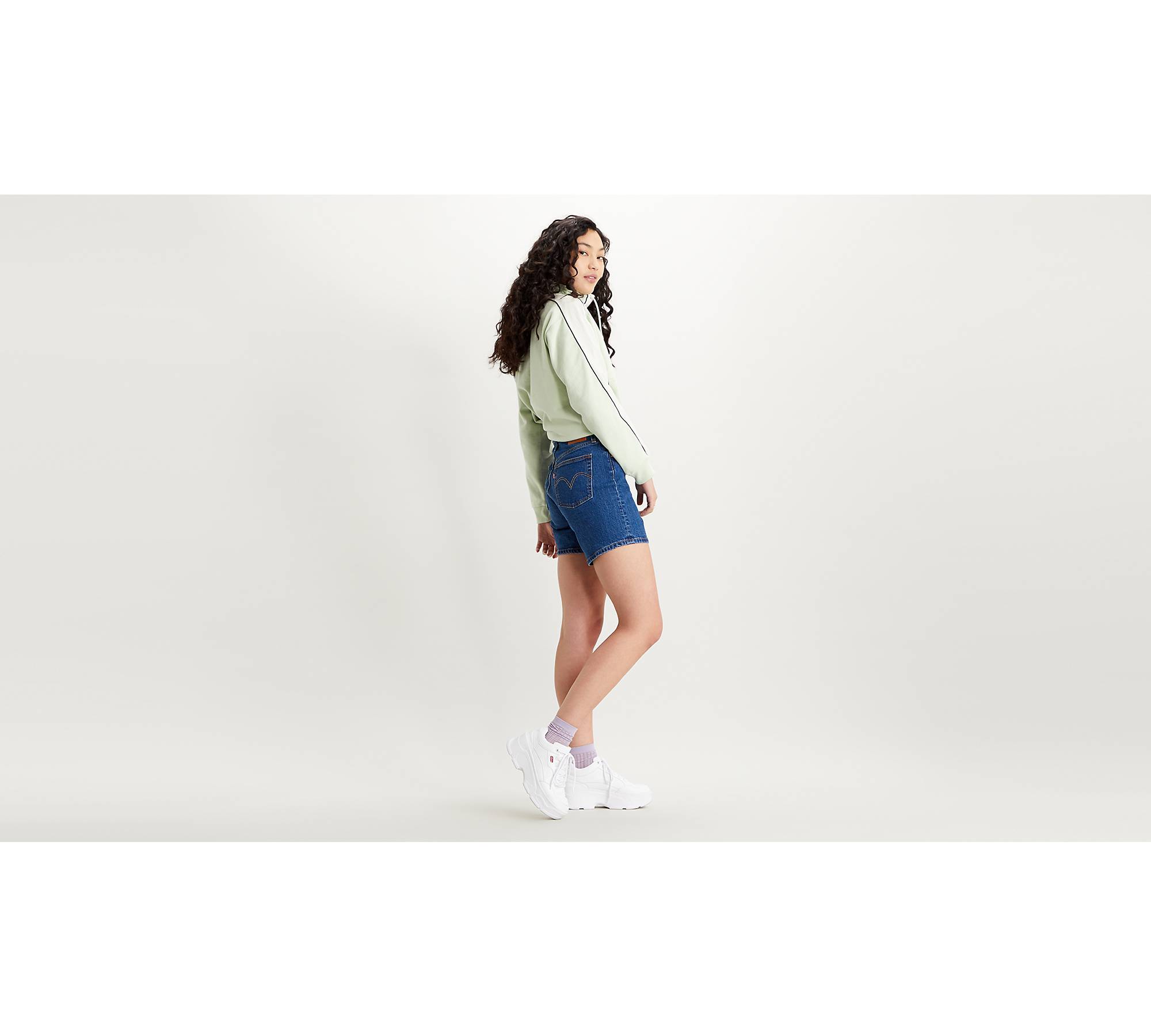 LEVI'S 501 Mid Thigh Womens Denim Shorts - Oxnard Mischief