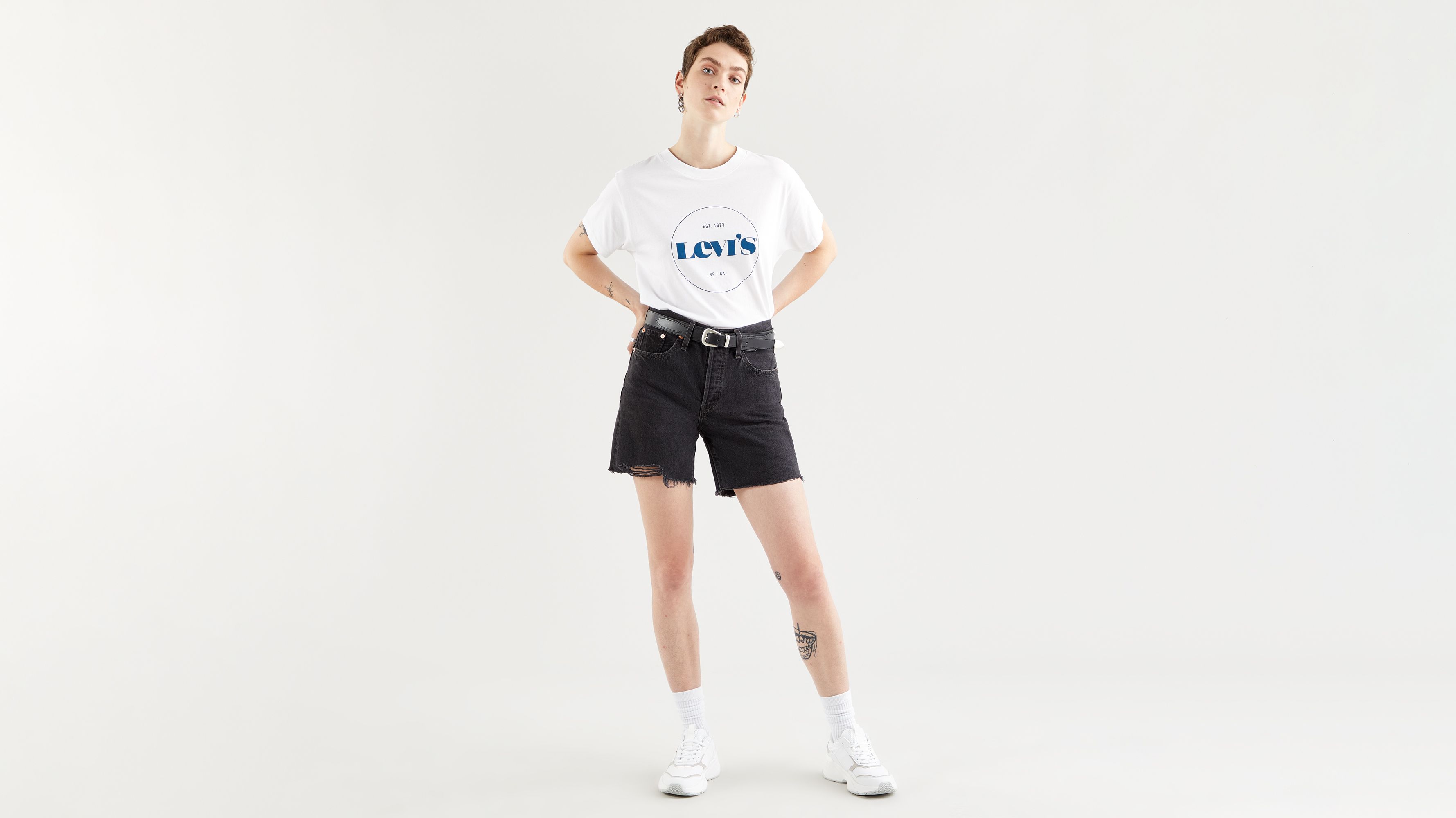 Levi's Damen 501 Mid Thigh Shorts - Leichte Jeansshorts Im Vintage-Style