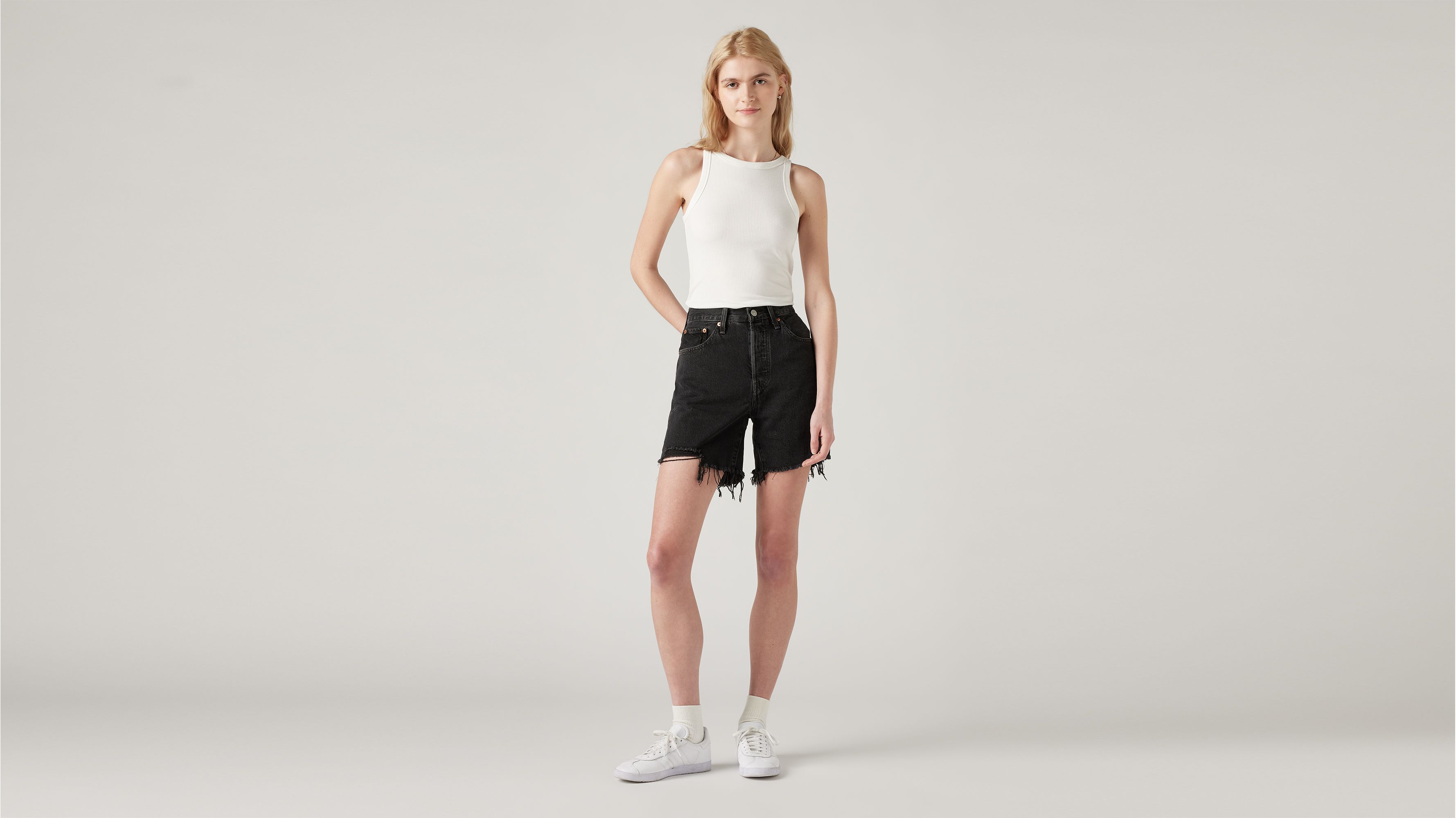 501® Mid Thigh Shorts - Black