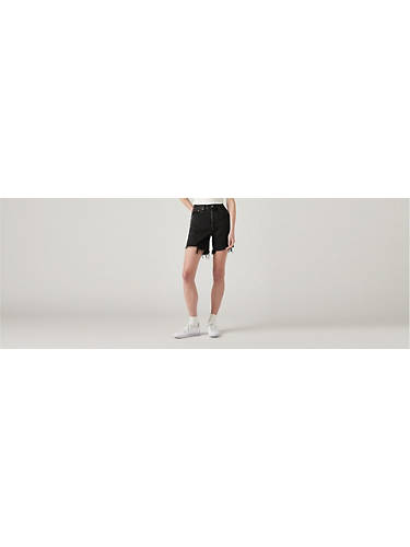 501® Mid Thigh Shorts - Black | Levi's® GB