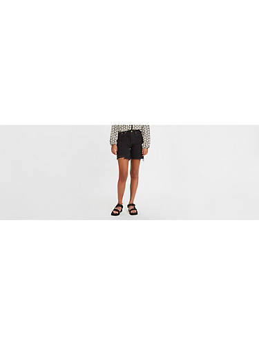 501® Mid Thigh Women's Shorts - Black | Levi's® US