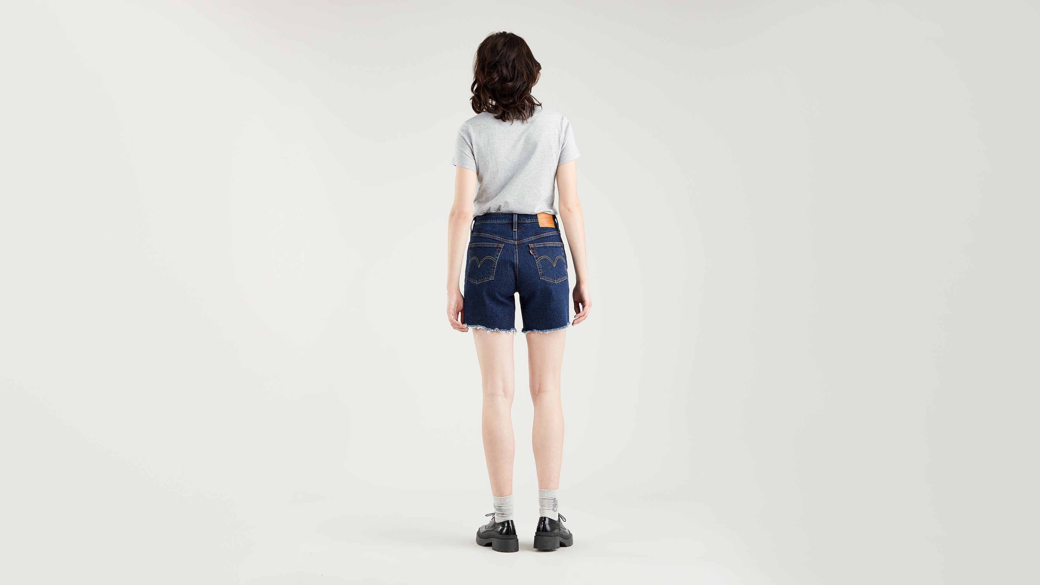 Levi's 501 Mid Thigh Short Femme - Short En Jean Original 100% Coton