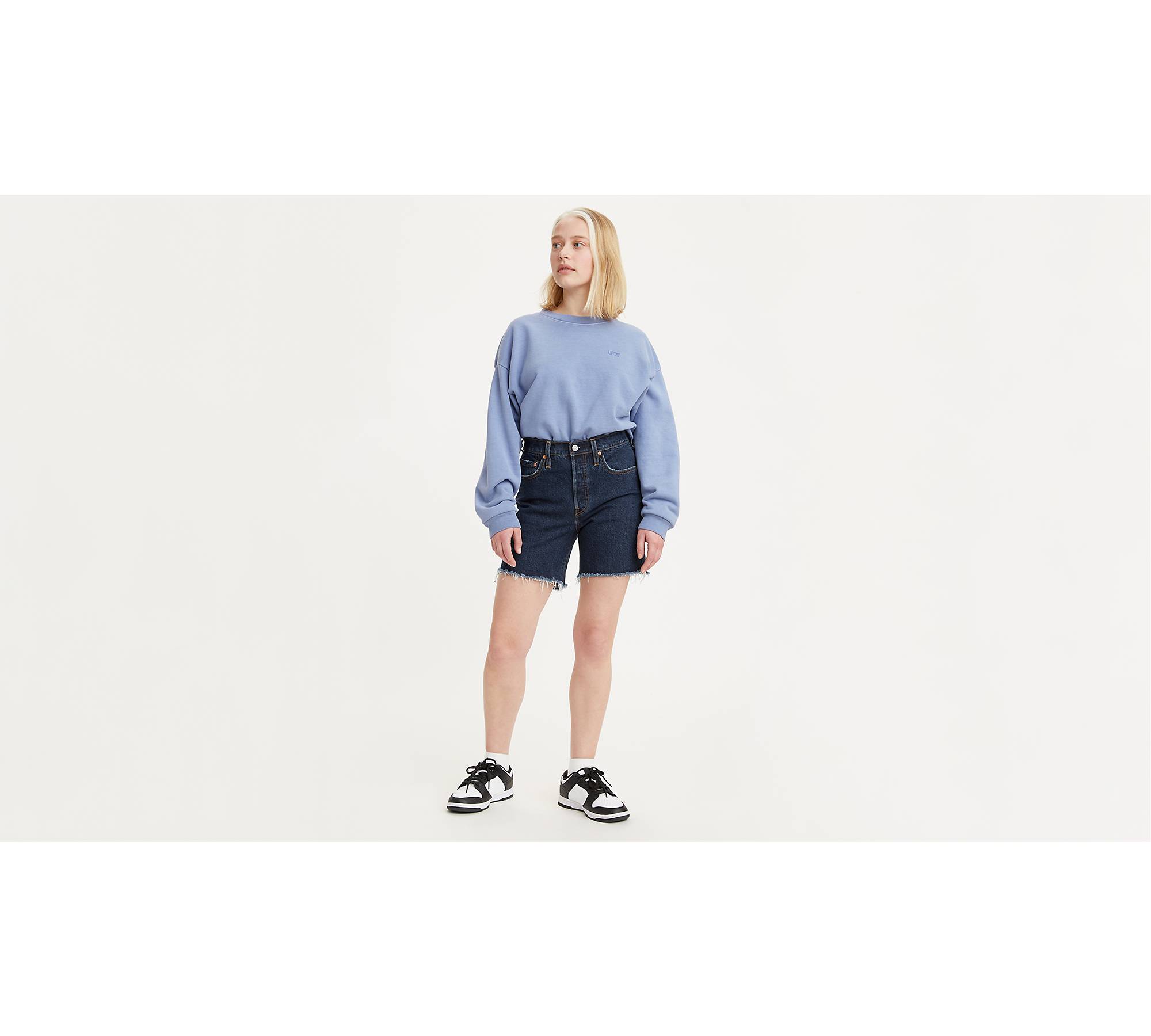 California Pleated Jean Shorts