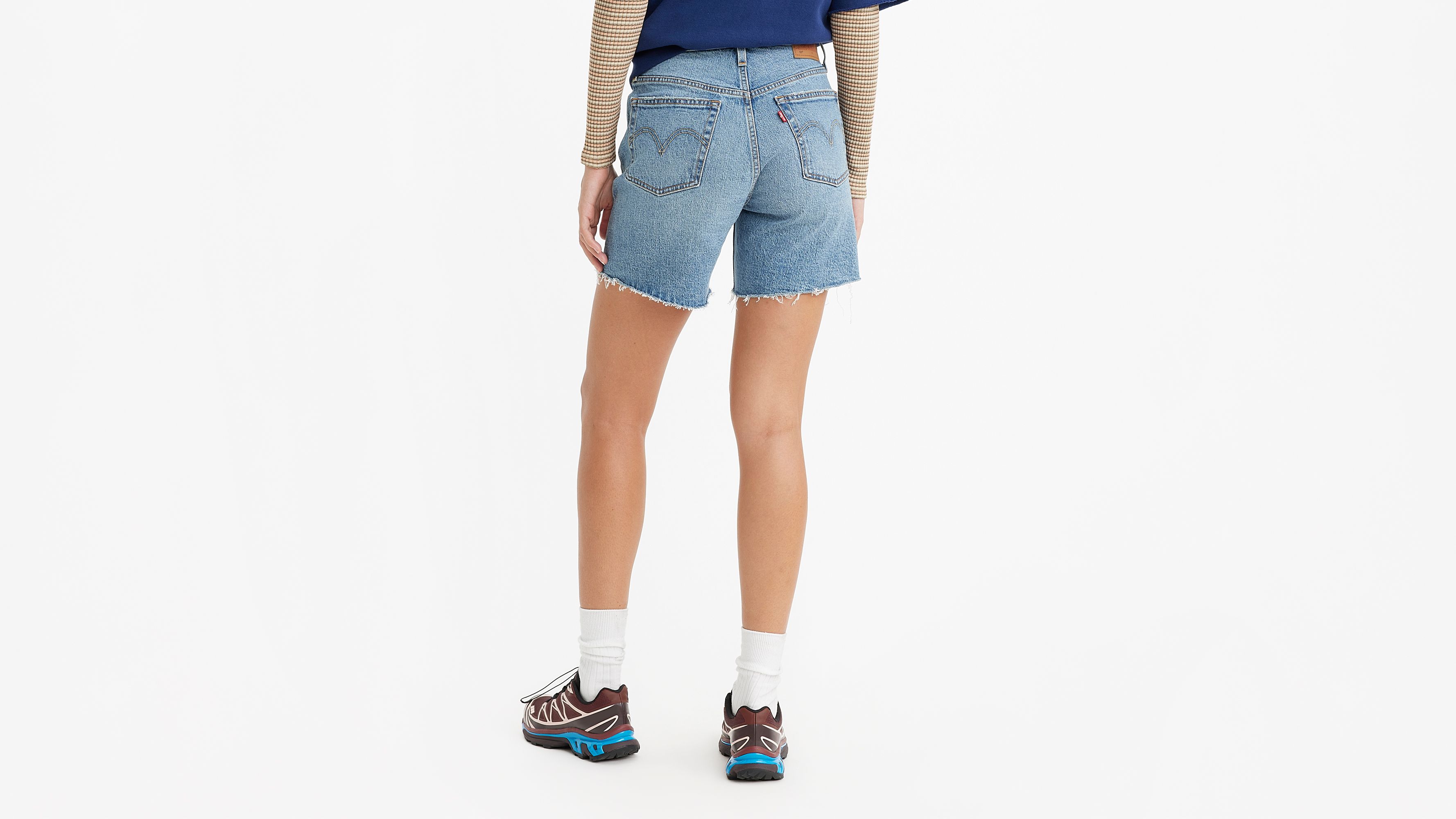 Calções Levis 501 Mid Thigh Short Azul de Mulher, 85833-0007