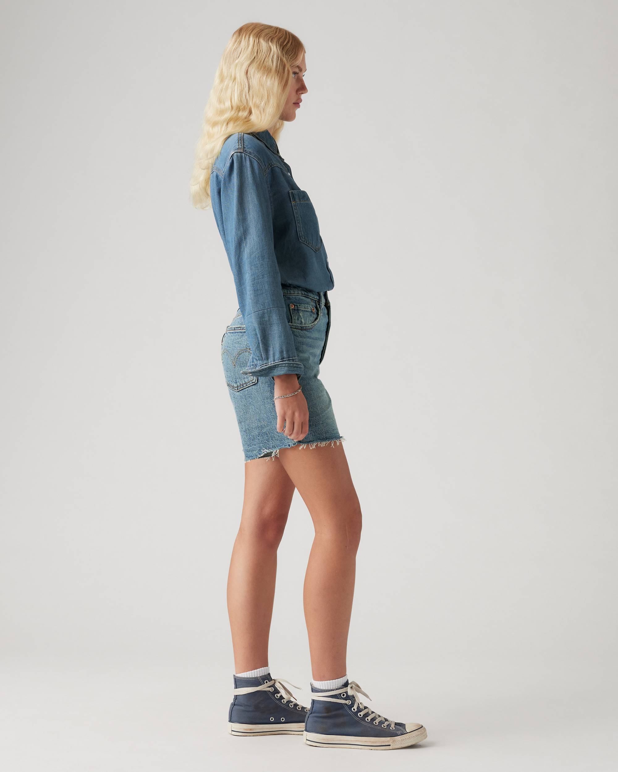 501® Mid Thigh Women's Shorts - Medium Wash | Levi's® US 501® Mid Thigh Women's Shorts - Medium Wash | Levi's® US