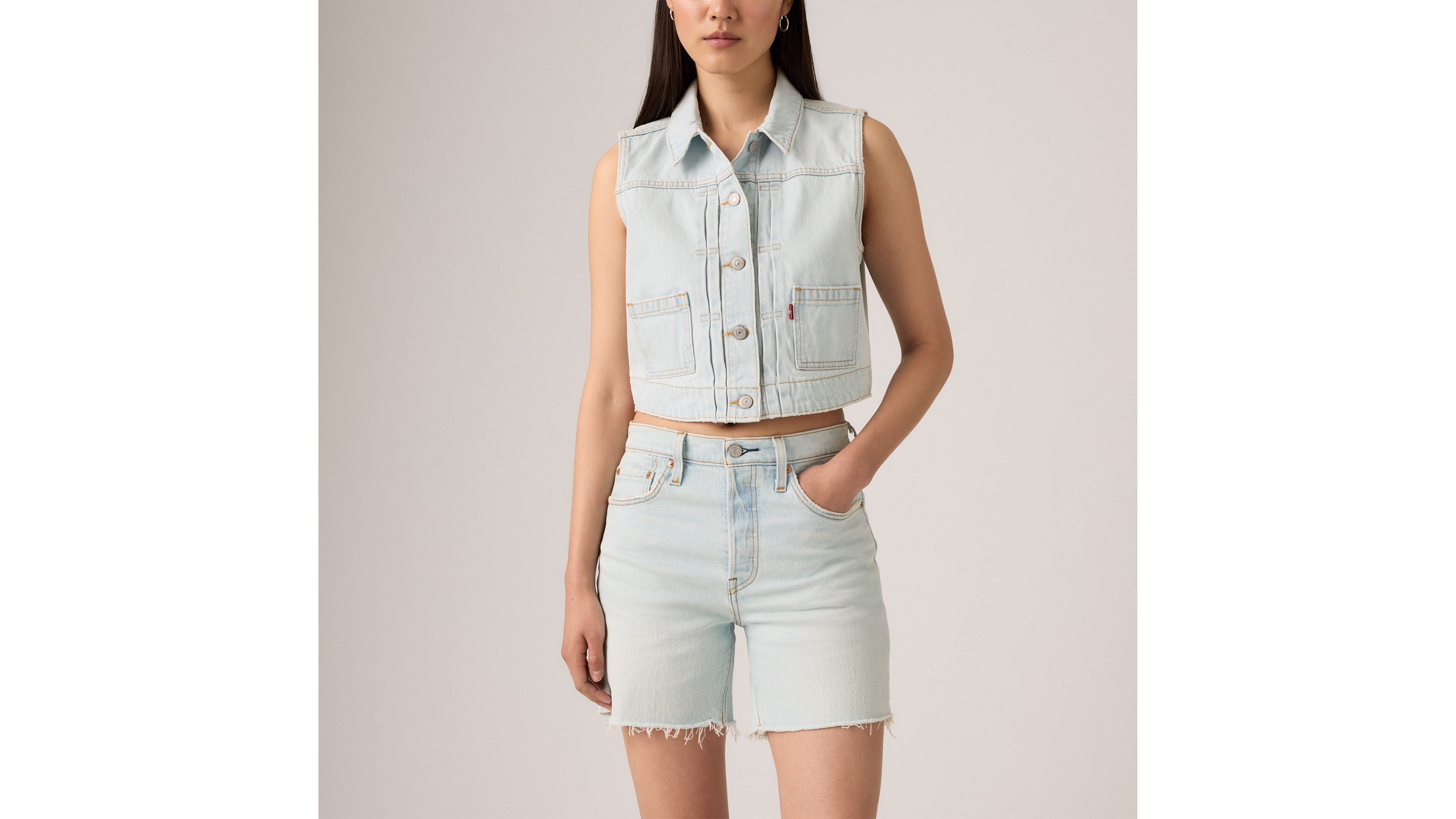 Levi's 501 Mid Thigh Women's Shorts 33 In Practice Match