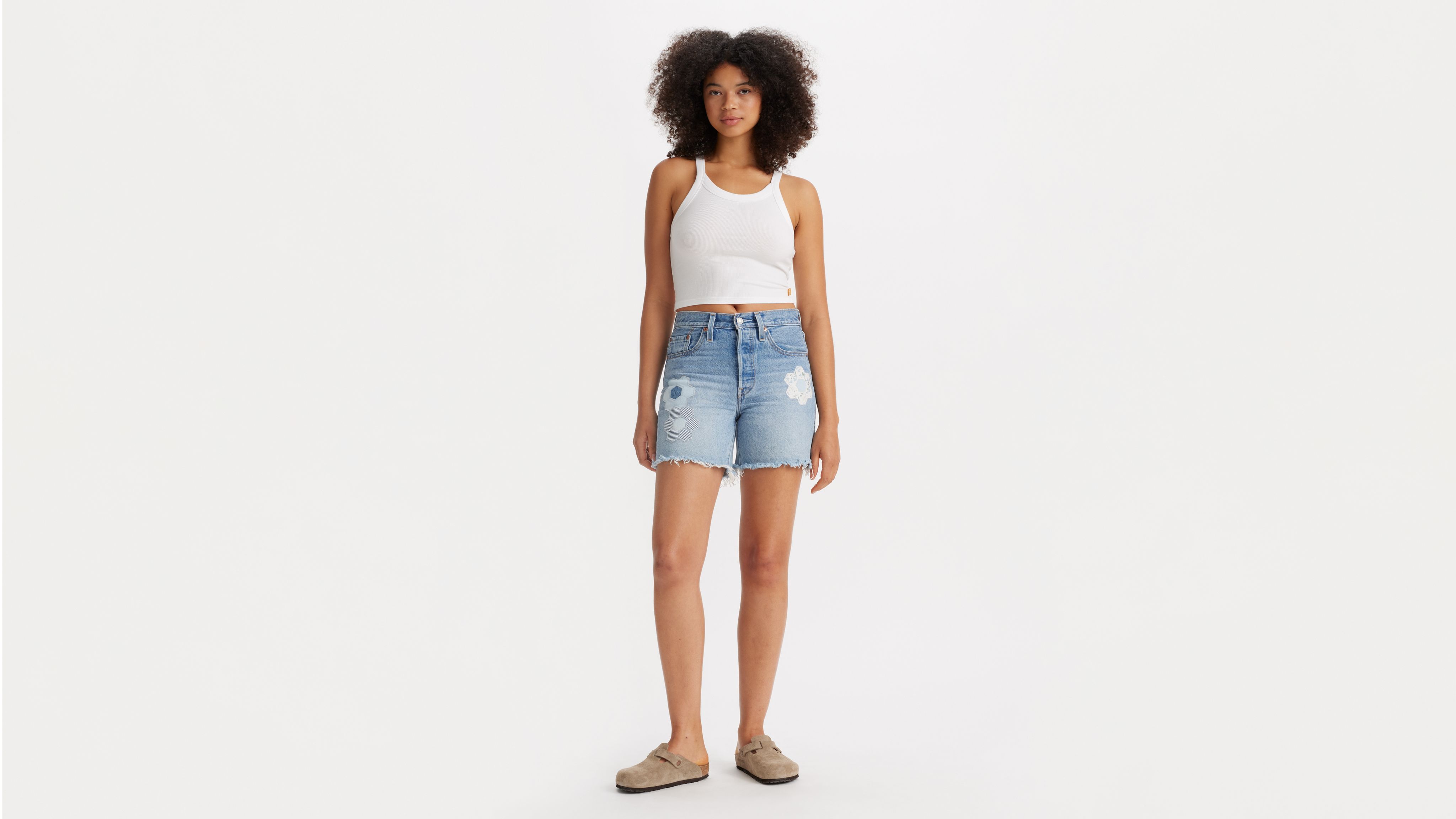 501® Mid Thigh Women's Shorts - Medium Wash | Levi's® US 501® Mid Thigh Women's Shorts - Medium Wash | Levi's® US