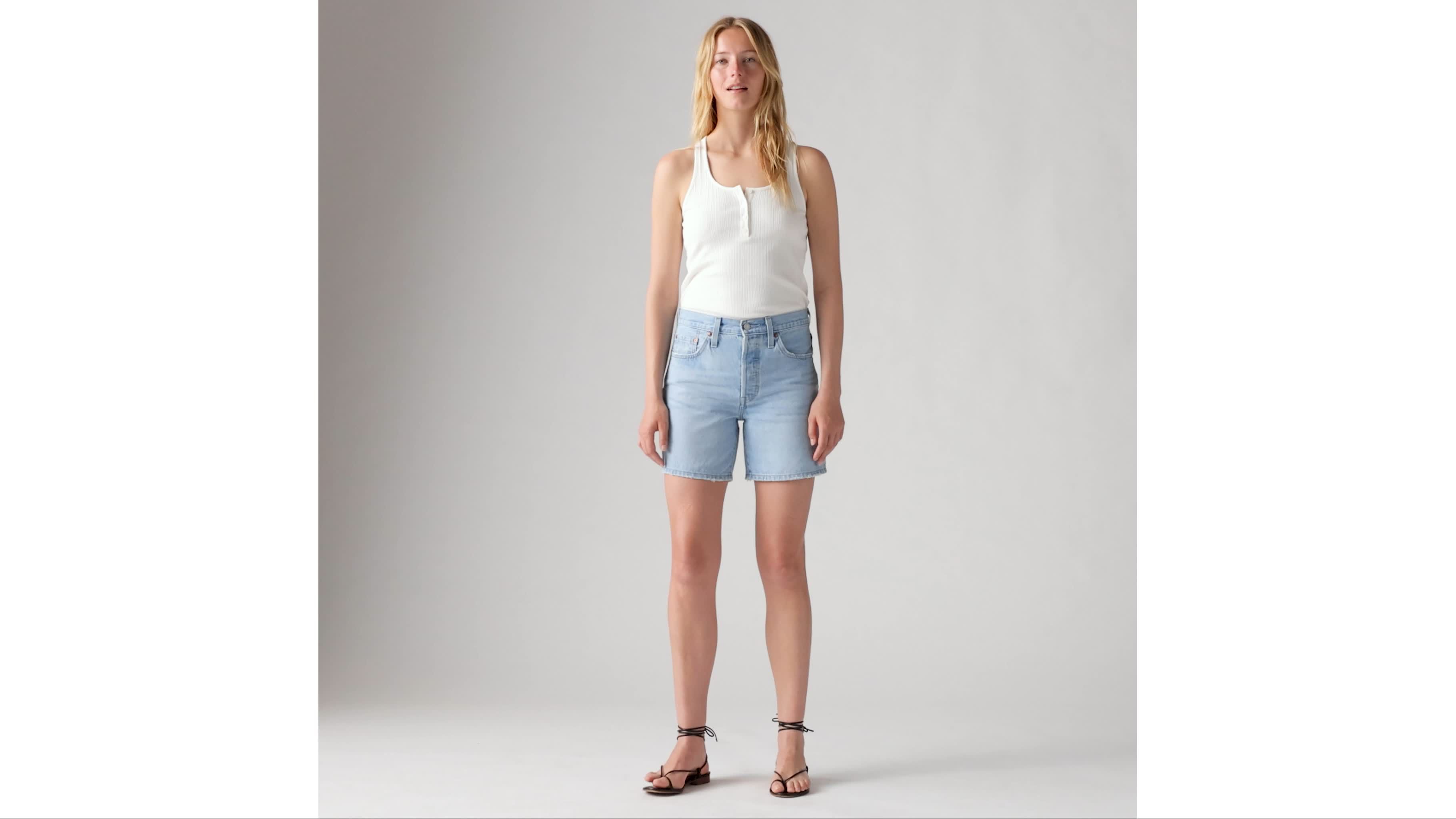 501® Mid Thigh Women's Shorts - Medium Wash | Levi's® US 501® Mid Thigh Women's Shorts - Medium Wash | Levi's® US