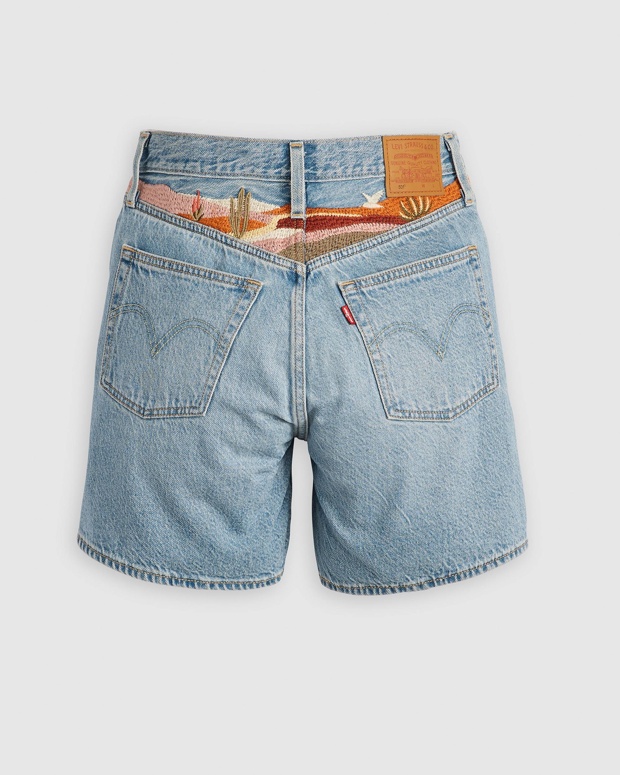 501® Original High Rise Mid-thigh Jean Shorts - Blue 501® Original High Rise Mid-thigh Jean Shorts - Blue