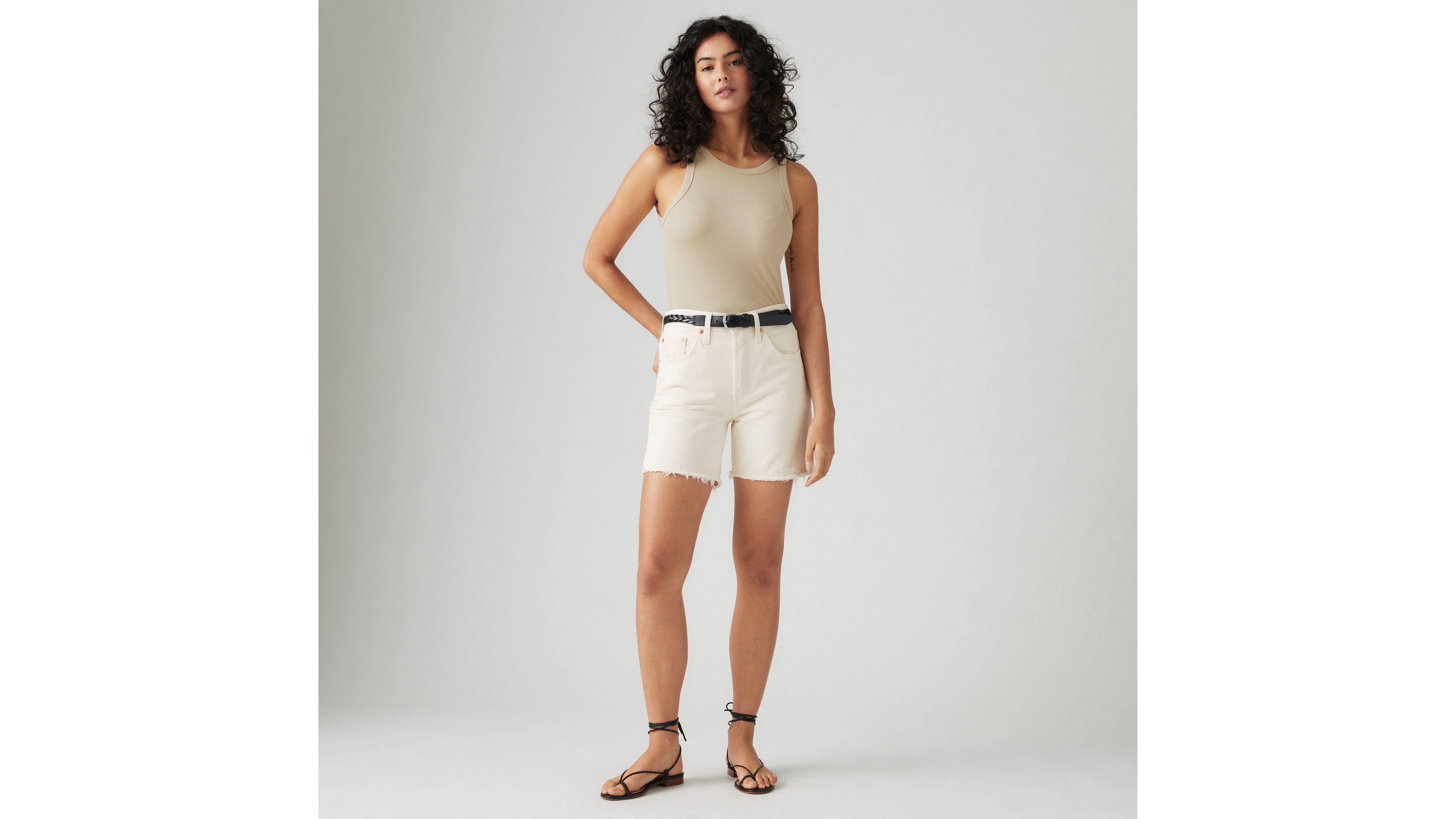 LEVI'S 501 ORIGINAL FIT HIGH RISE MID-THIGH WOMEN'S SHORTS 34 