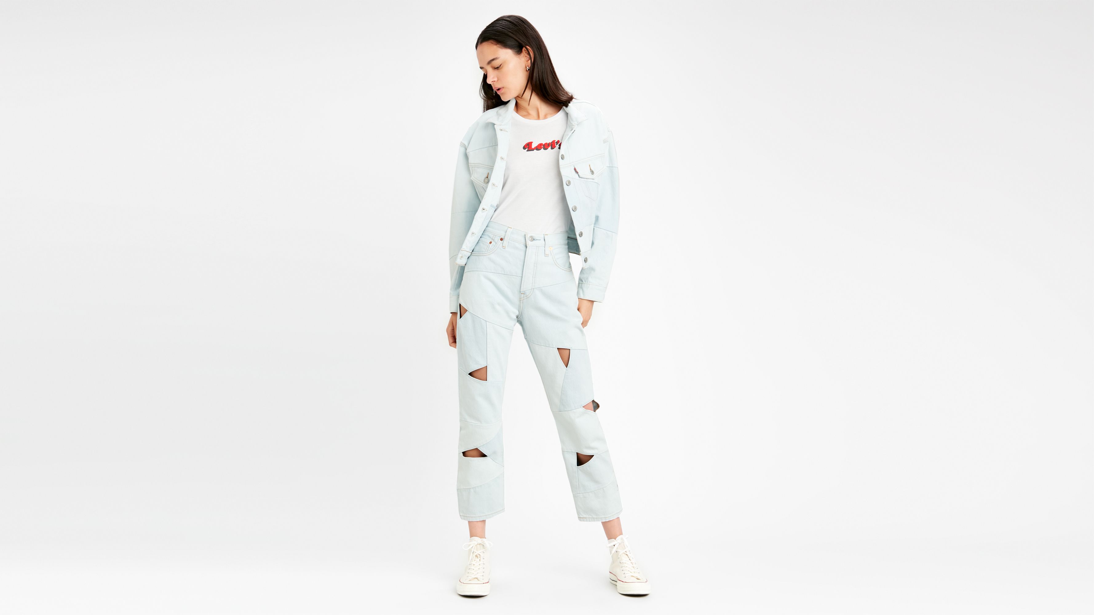 501® crop pieced jeans