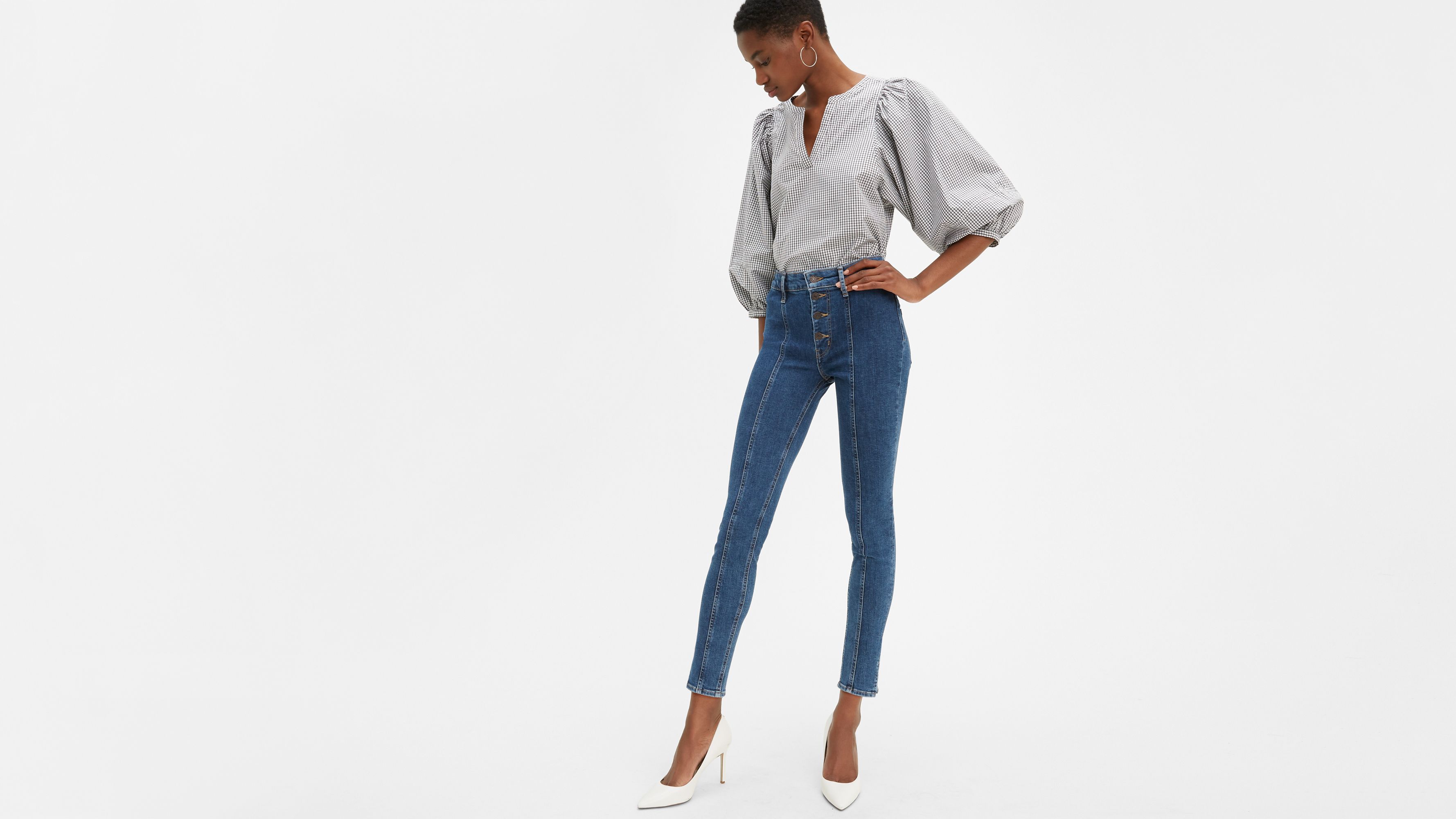 levis signature high rise ankle skinny