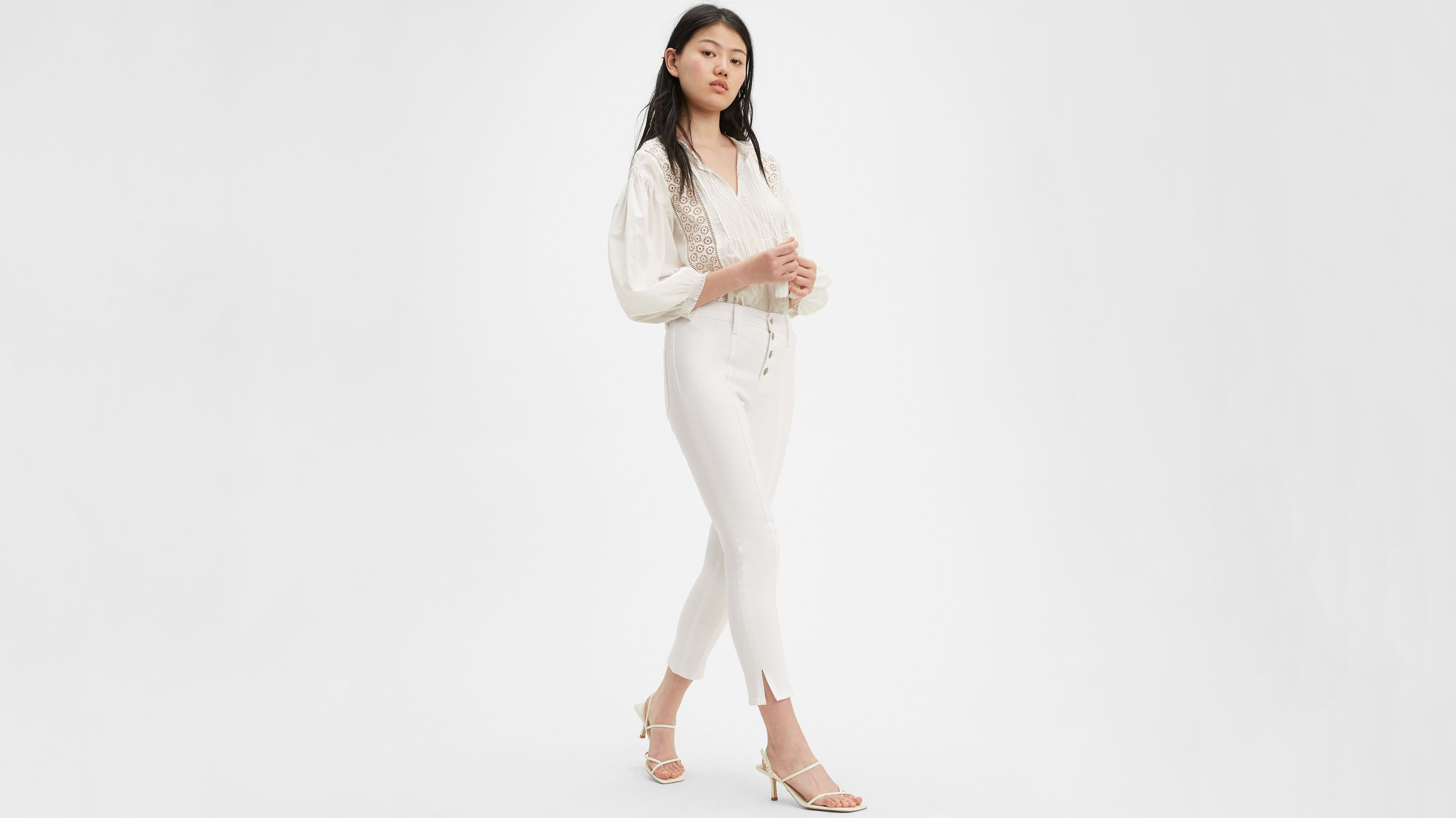 levi's 721 high rise skinny white