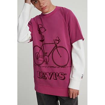 Levi's® x Peanuts Short Sleeve Crewneck Cutoff Sweatshirt 1