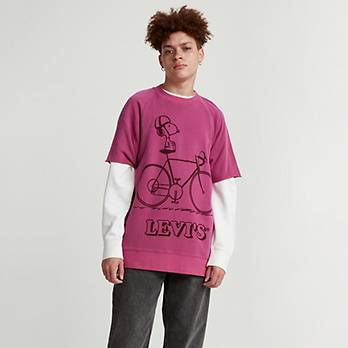 Levi's® x Peanuts Short Sleeve Crewneck Cutoff Sweatshirt 2