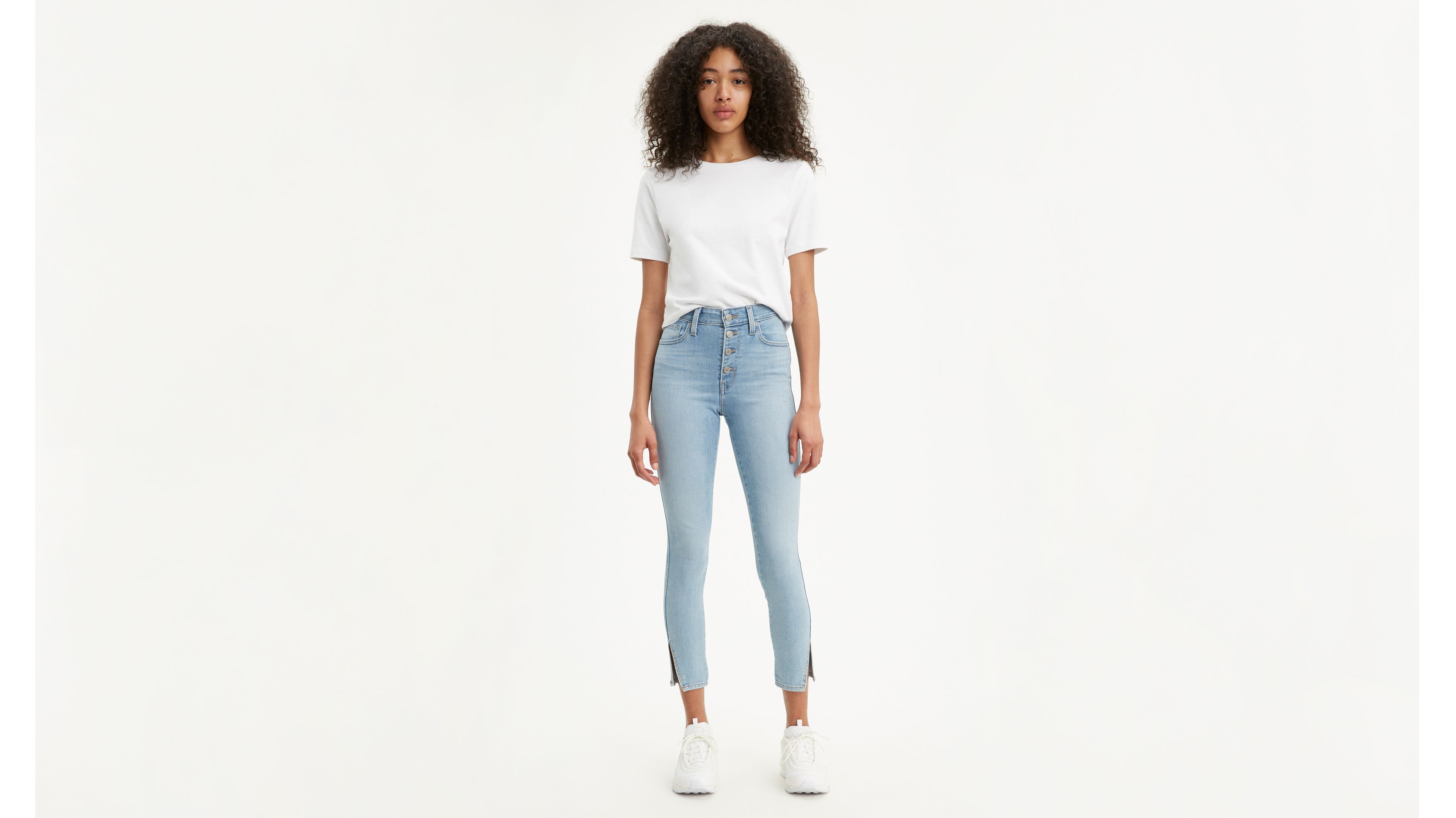 Button Front 721 High Rise Ankle Skinny Women's Jeans - Light Wash | Levi's®  US