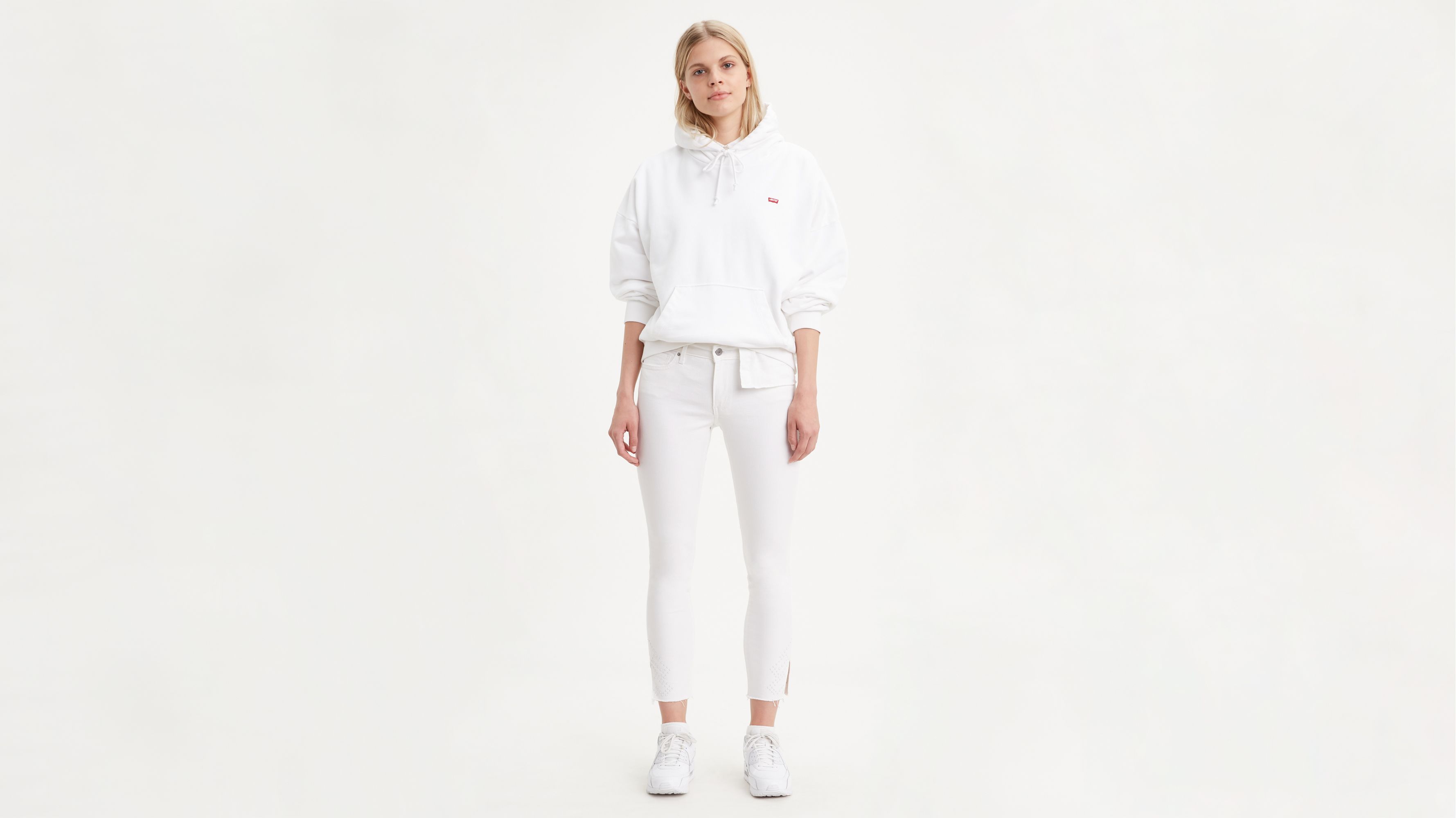 711 Skinny Studded Ankle Women's Jeans - White | Levi's® US