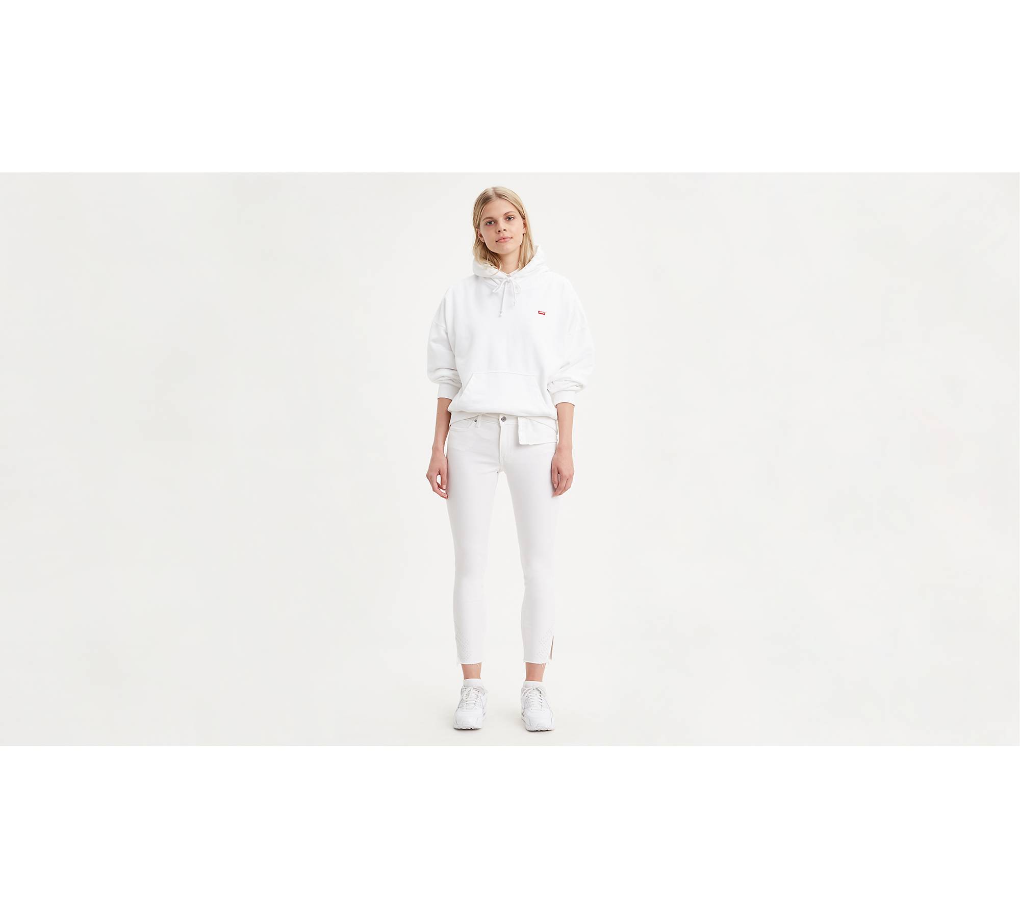 711 Skinny Studded Ankle Women's Jeans - White | Levi's® US
