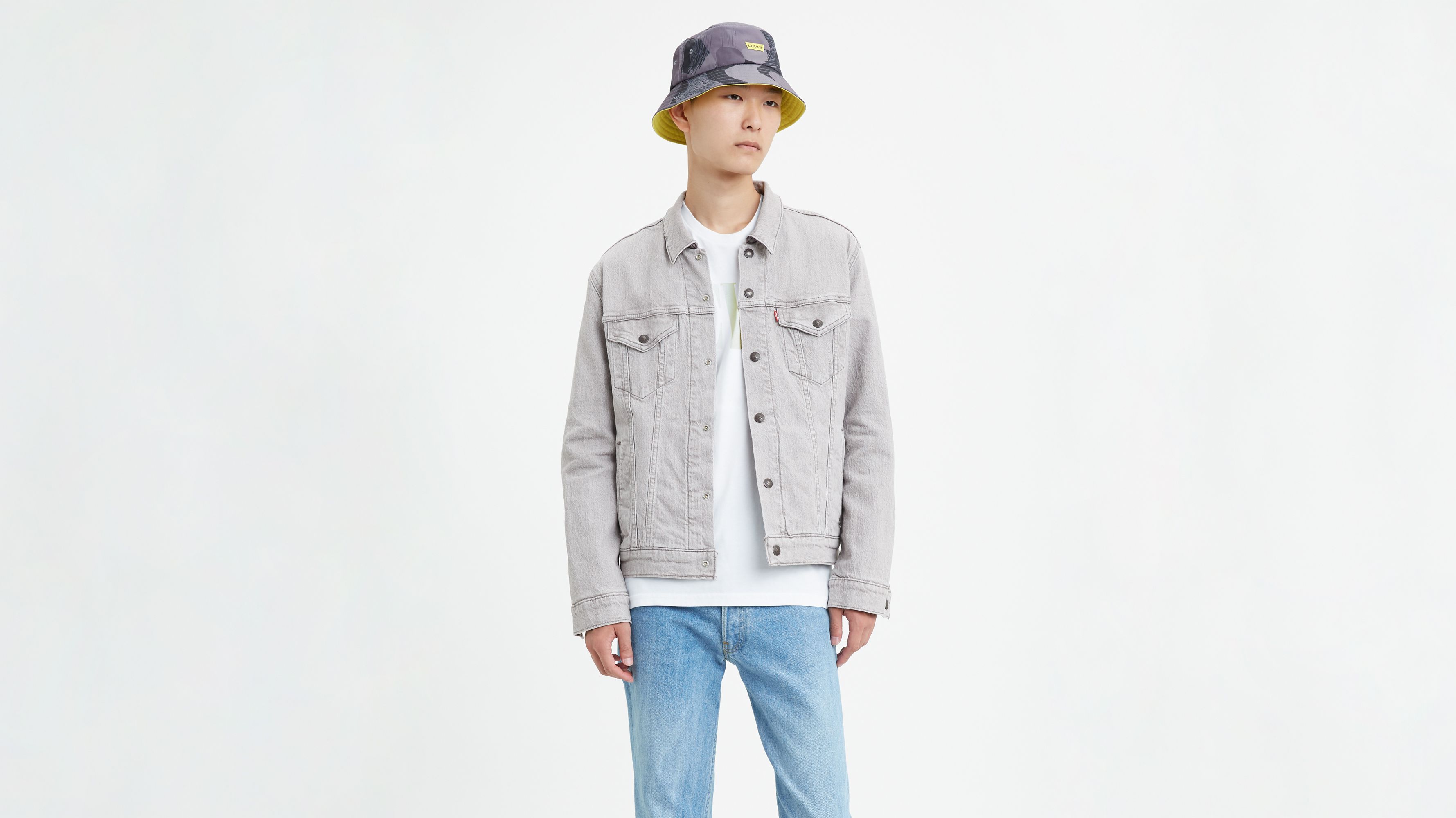 levi's grey trucker jacket