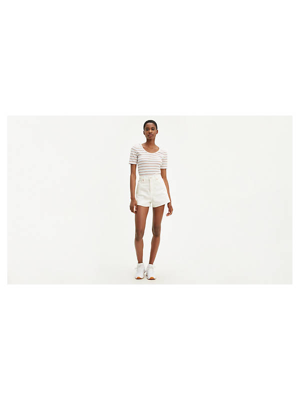 Wide Leg Mid Length Womens Shorts - White | Levi's® US