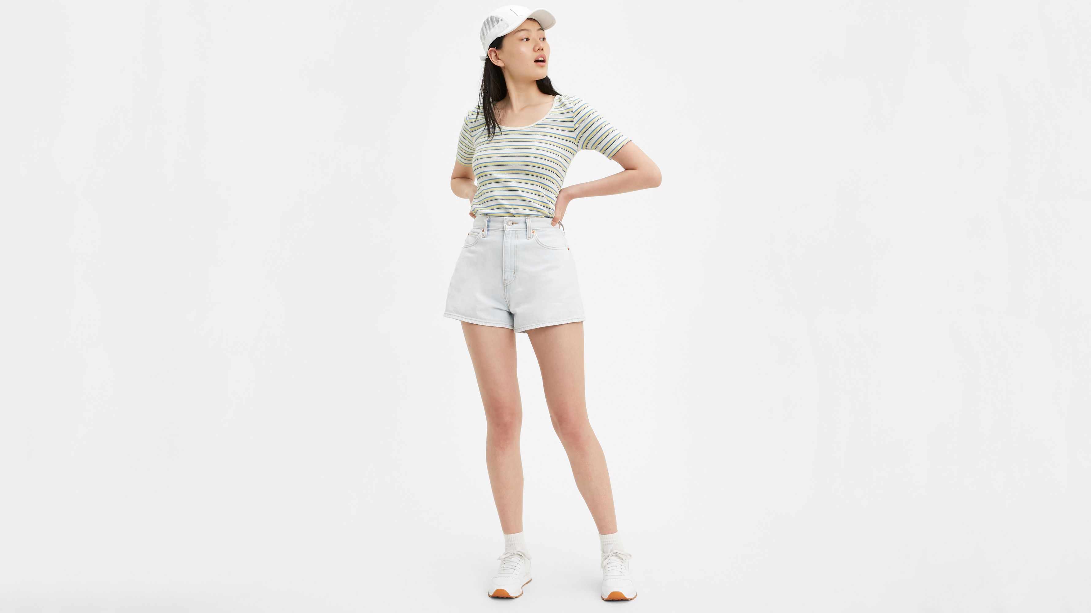 Actualizar 87+ imagen levi’s wide leg mid length shorts