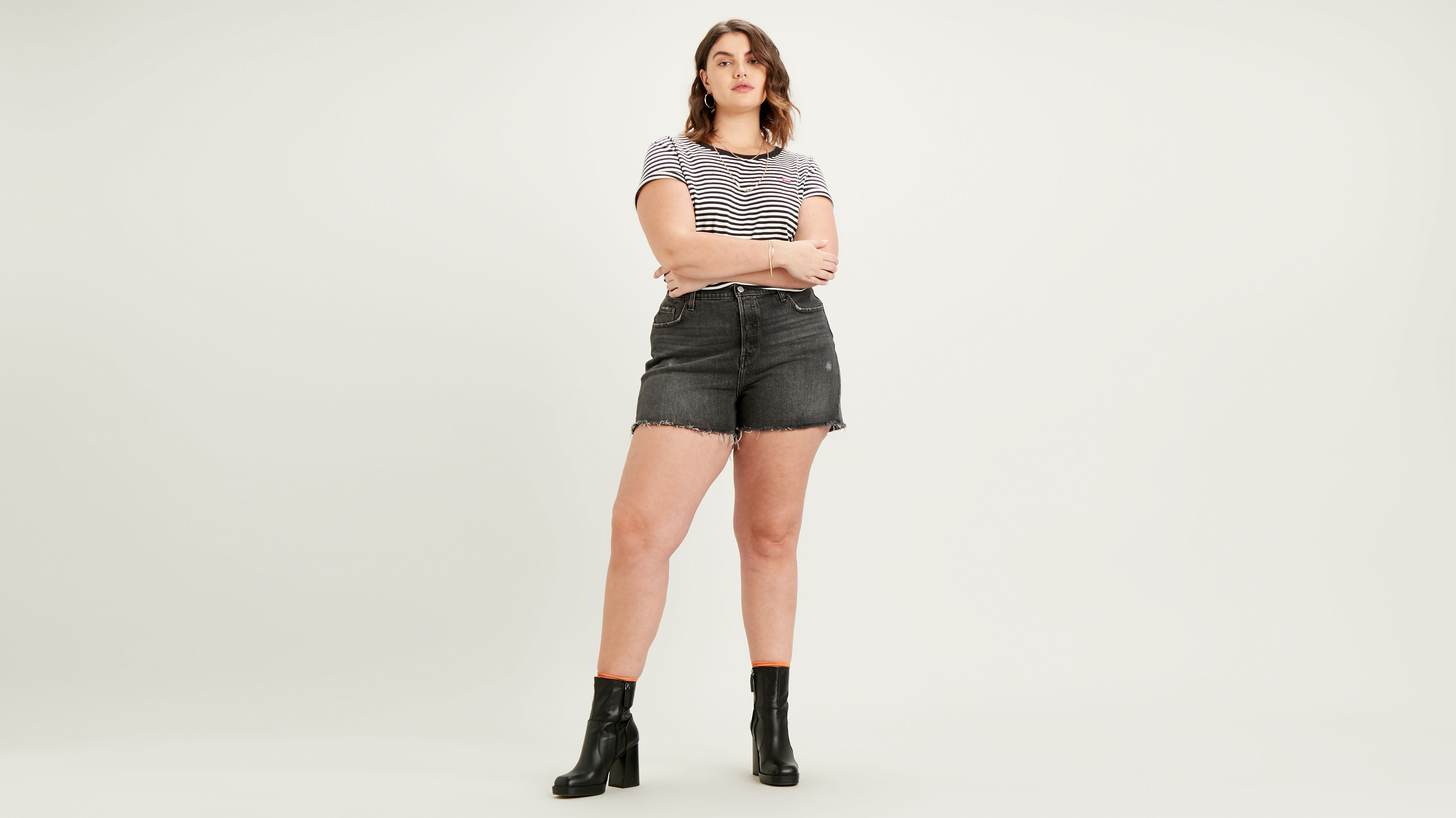 plus size levi shorts