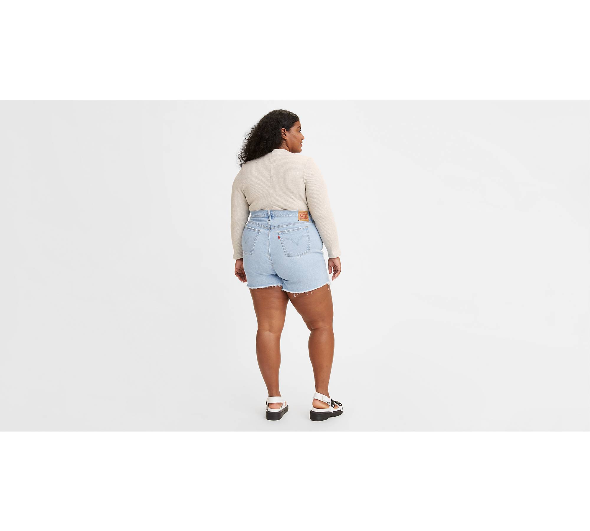 501® Original High Rise Women's Shorts (plus Size) - Medium Wash | Levi ...