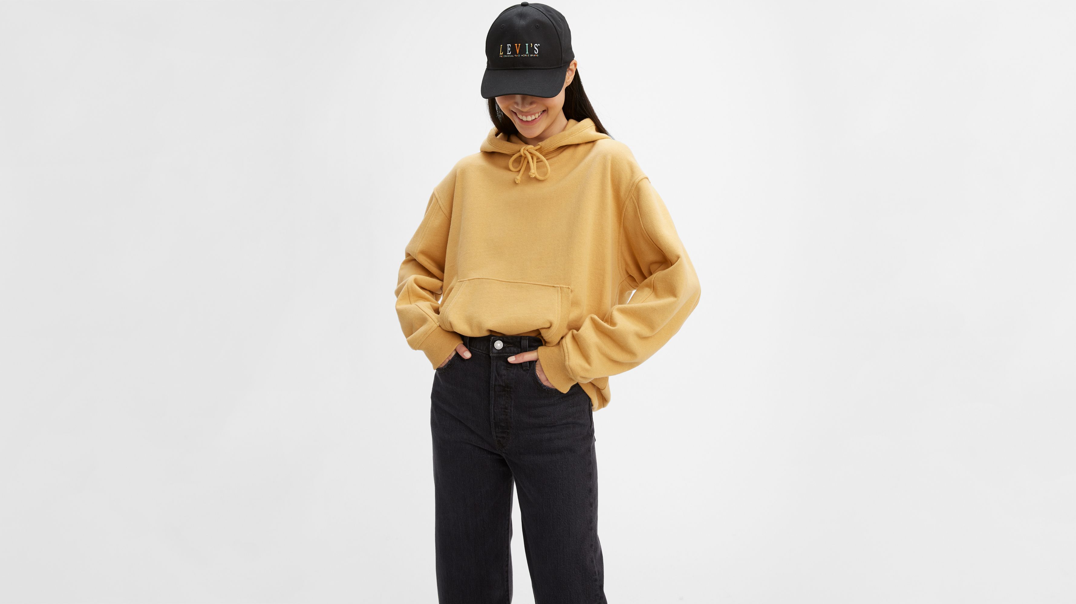 yellow levis hoodie