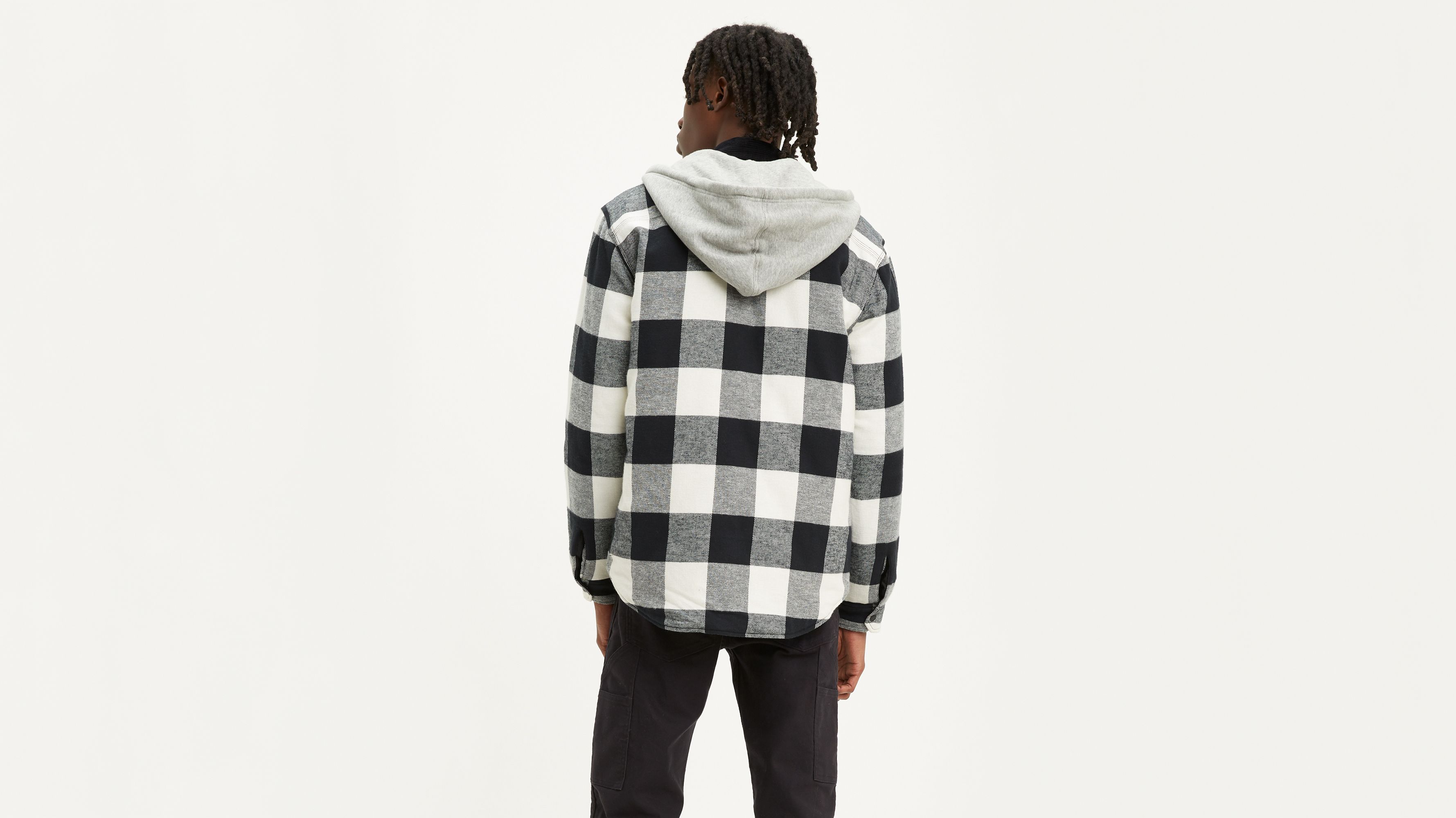 levis plaid hoodie