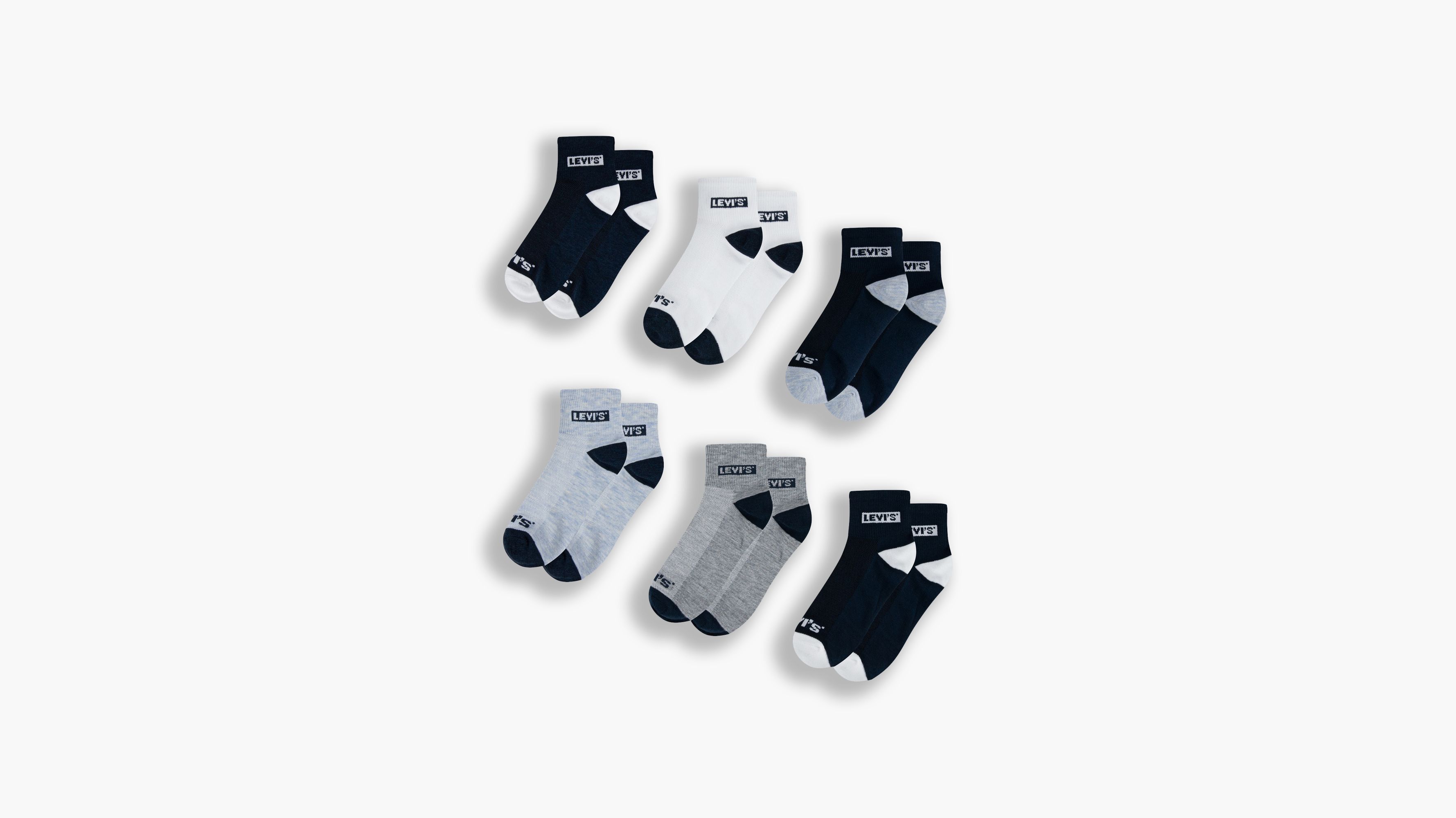 Paquete de 6 pares de calcetines de altura media para niños 1