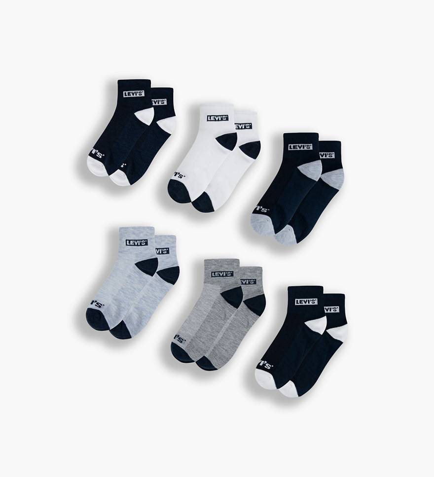 Kids Mid Cut Socks 6-pack - Grey | Levi's® ES