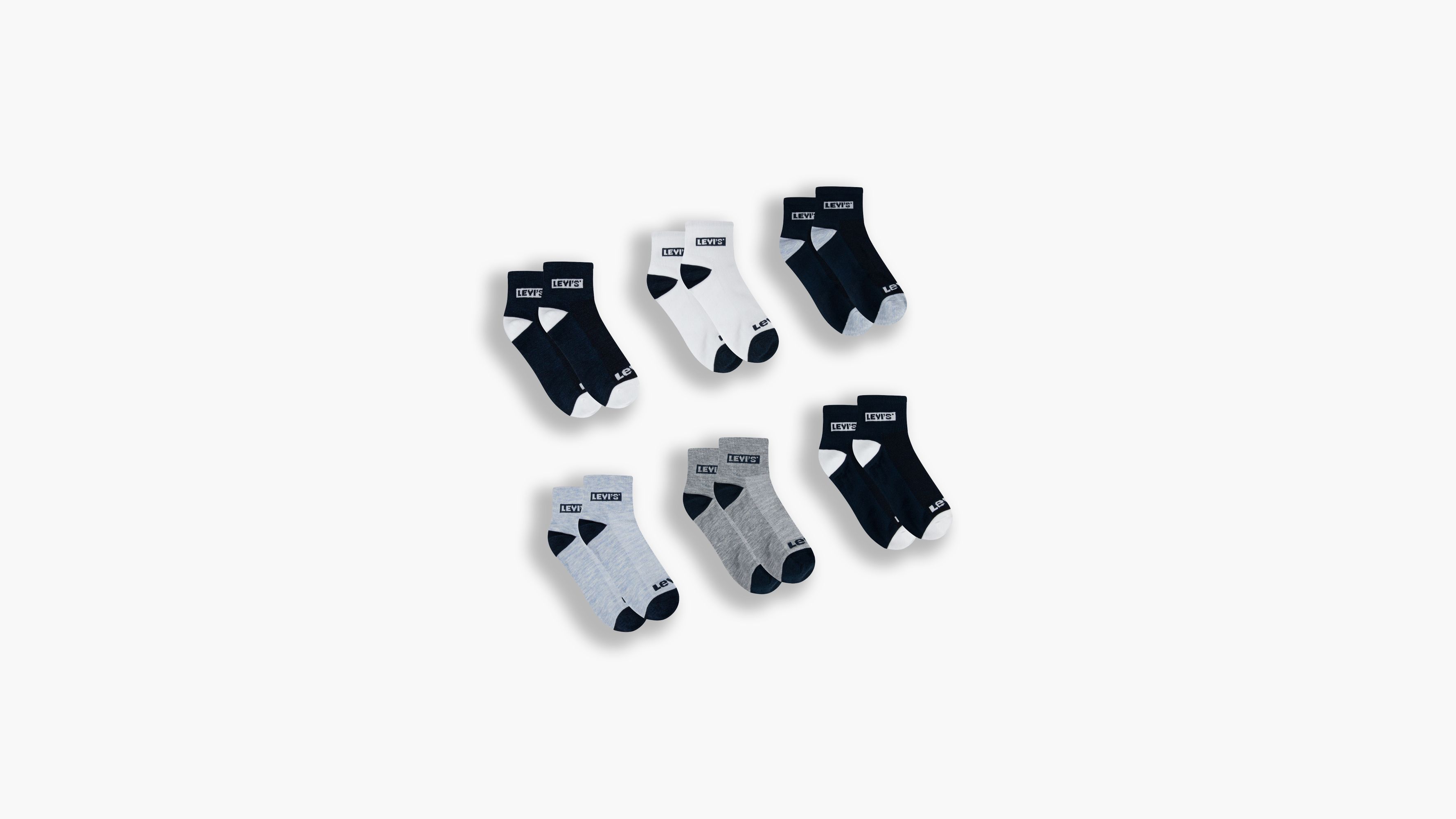 Paquete de 6 pares de calcetines de altura media para niños 2