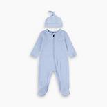 Baby Footed Coverall And Hat Set 1