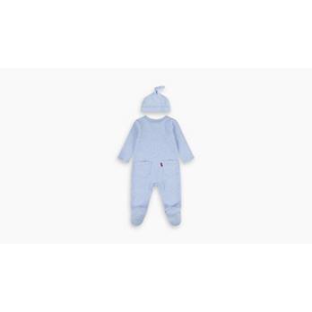 Baby Footed Coverall And Hat Set 2