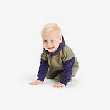 Baby Colorblocked Hooded Coverall 2