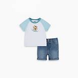 Baby Surfing Bear T-Shirt und Shorts 4