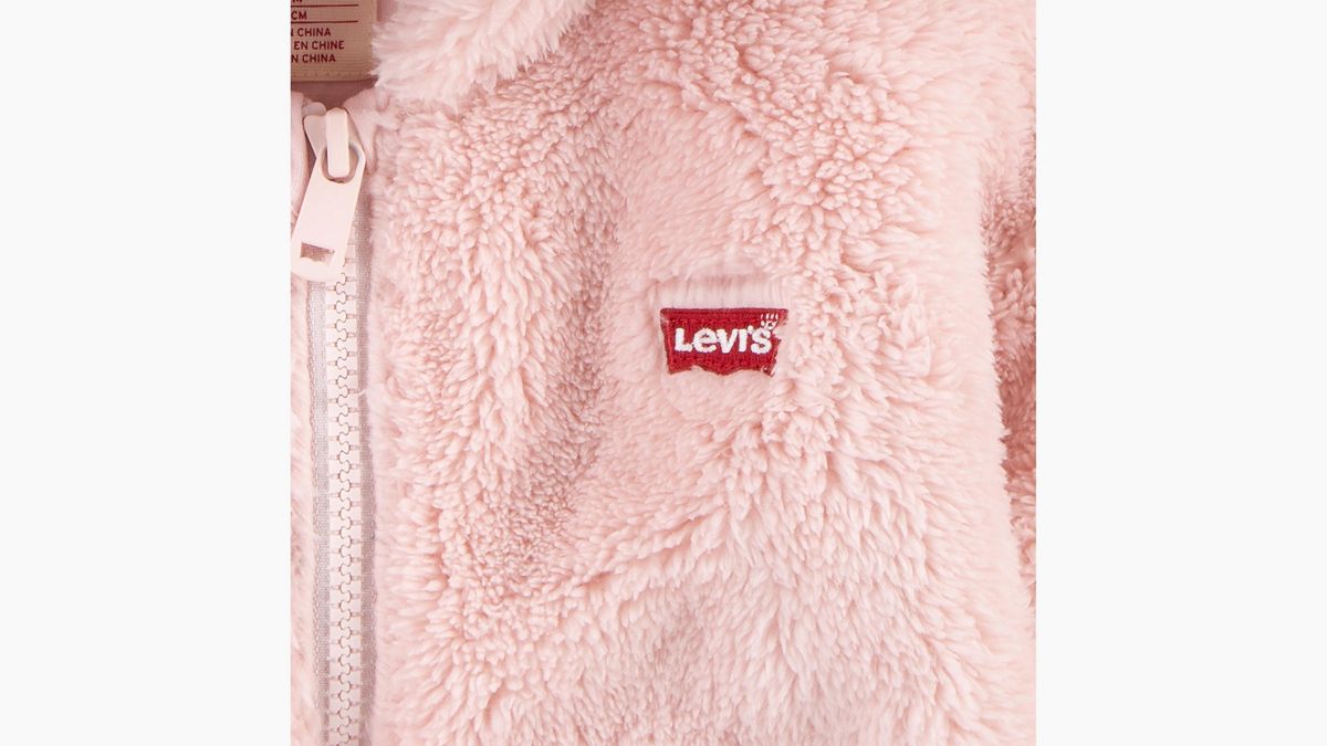 Baby Bear Sherpa Coverall — Lotus - Pink