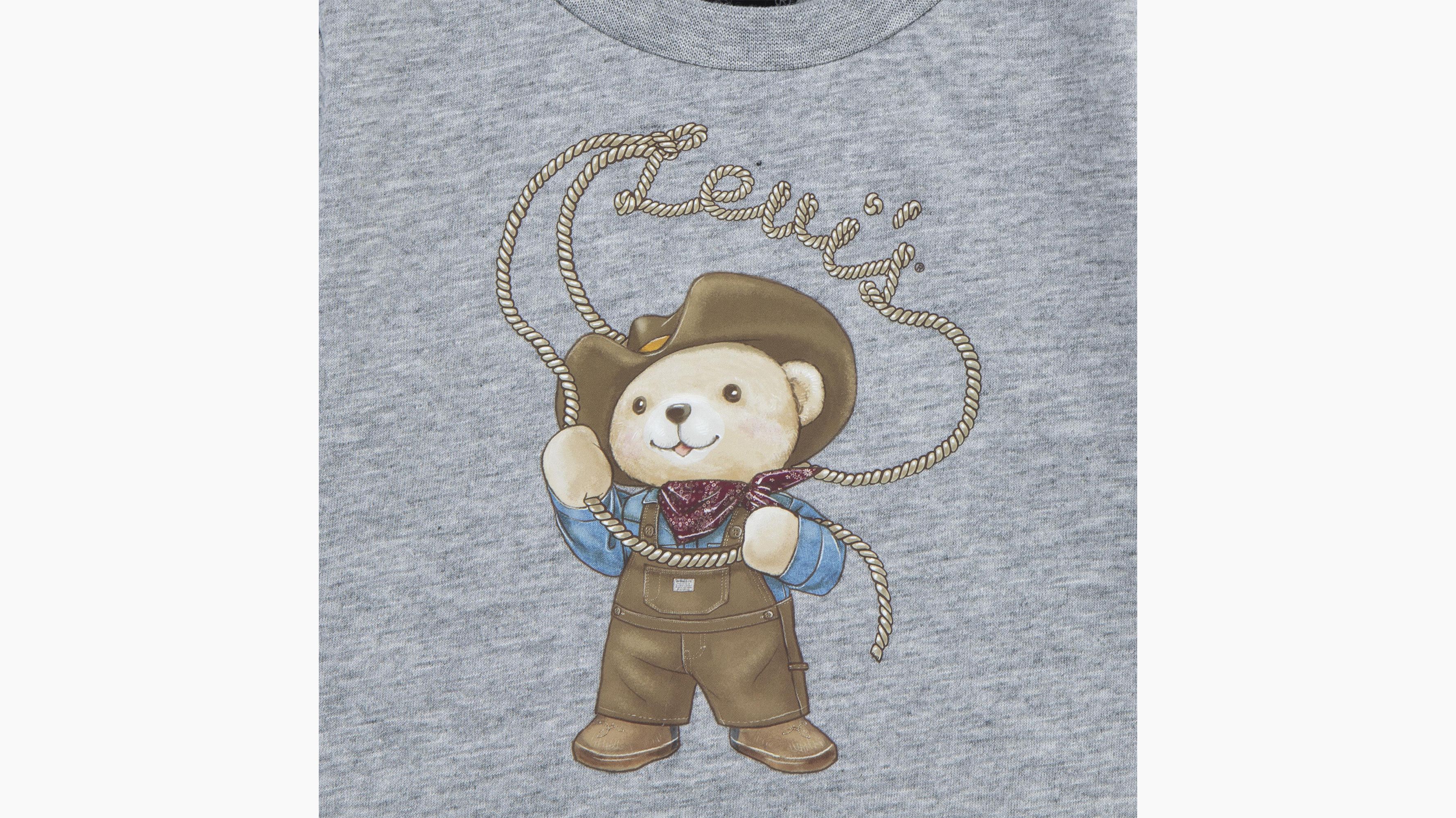 Set camiseta cowboy y pantalones de carpintero para bebé 3