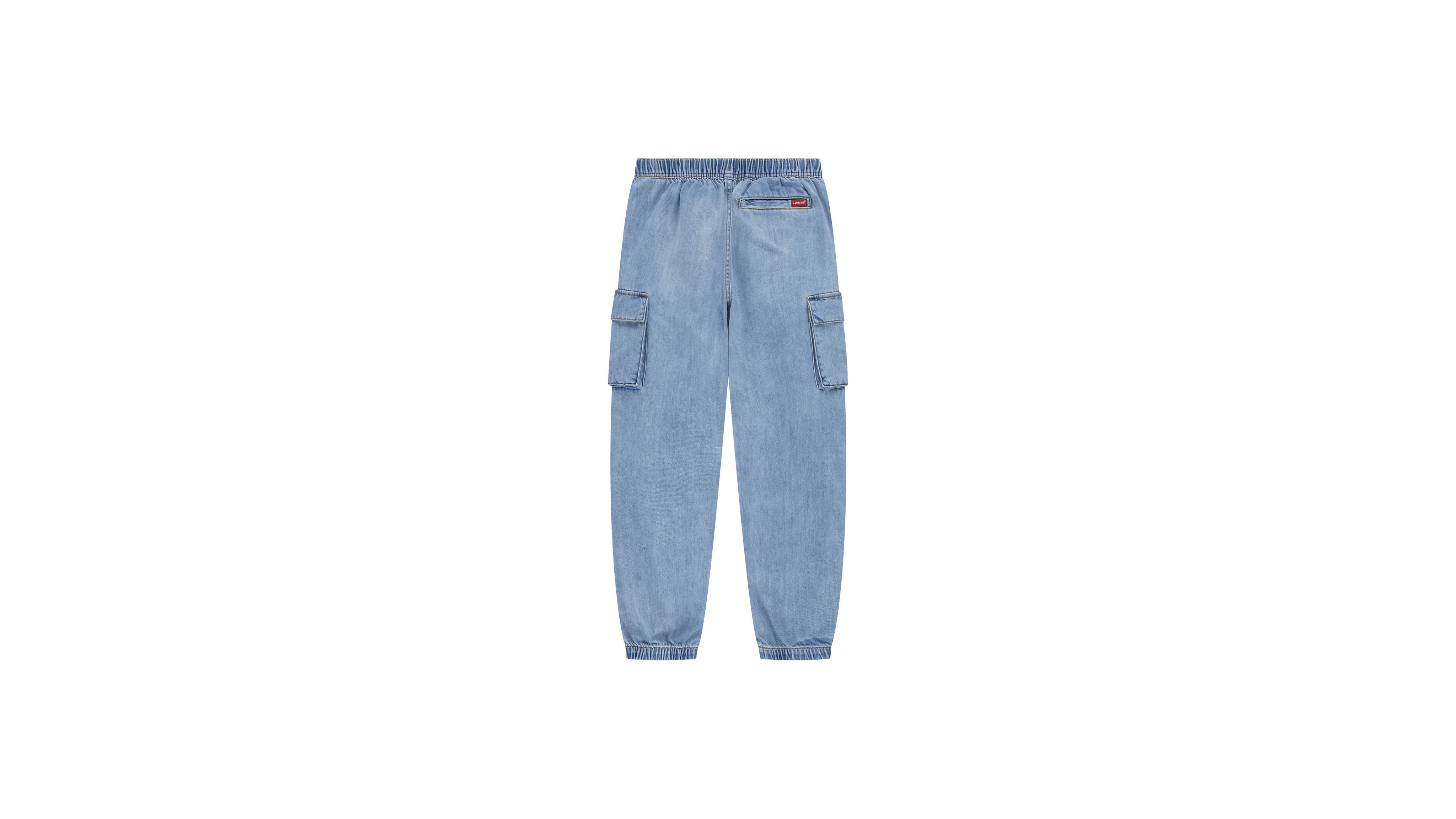 Kids Denim Parachute Cargo Trousers 6