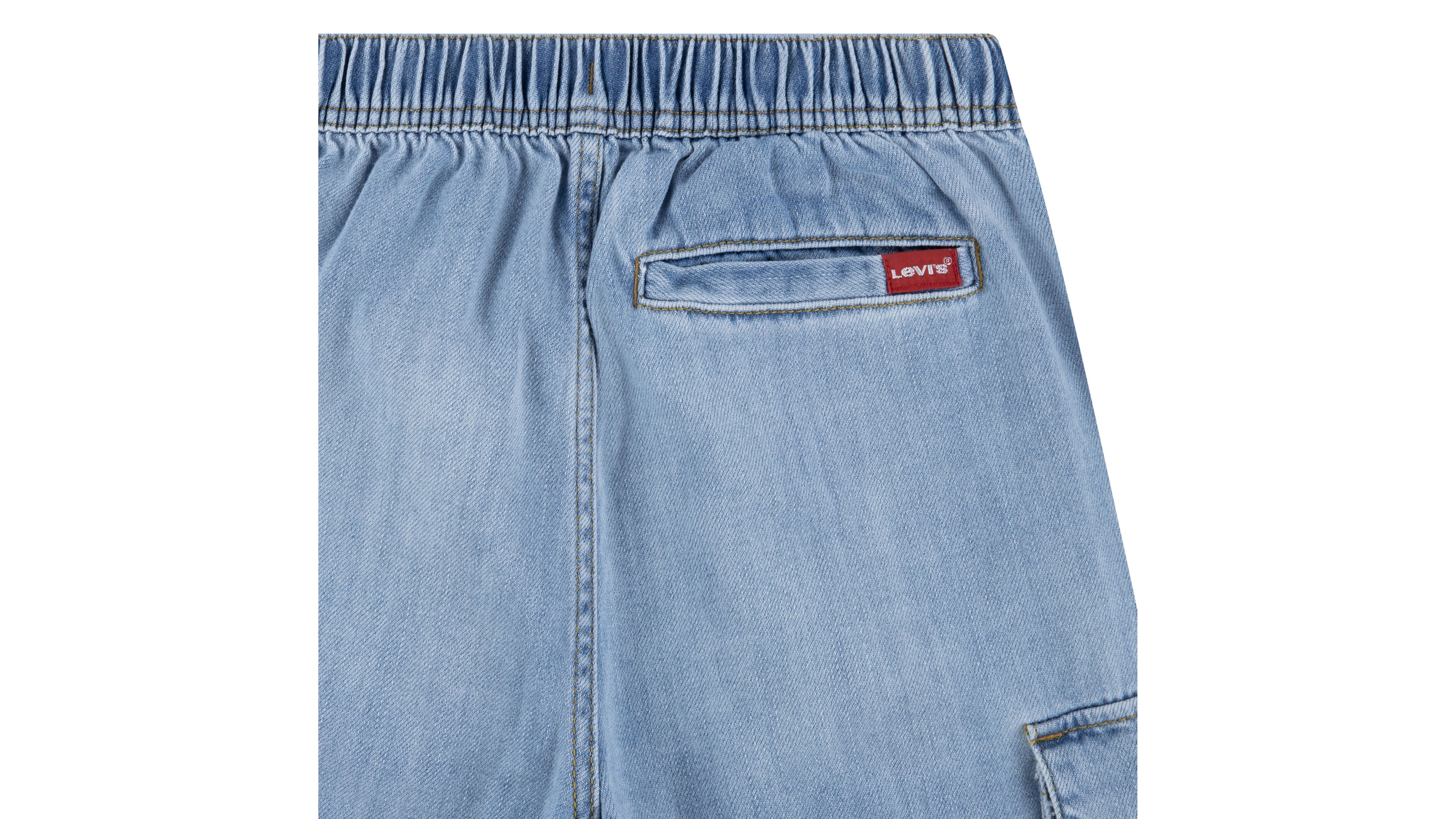 Kids Denim Parachute Cargo Trousers 7